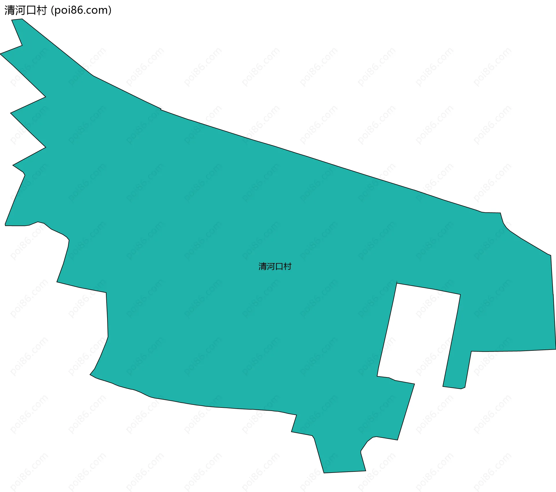 清河口村边界地图