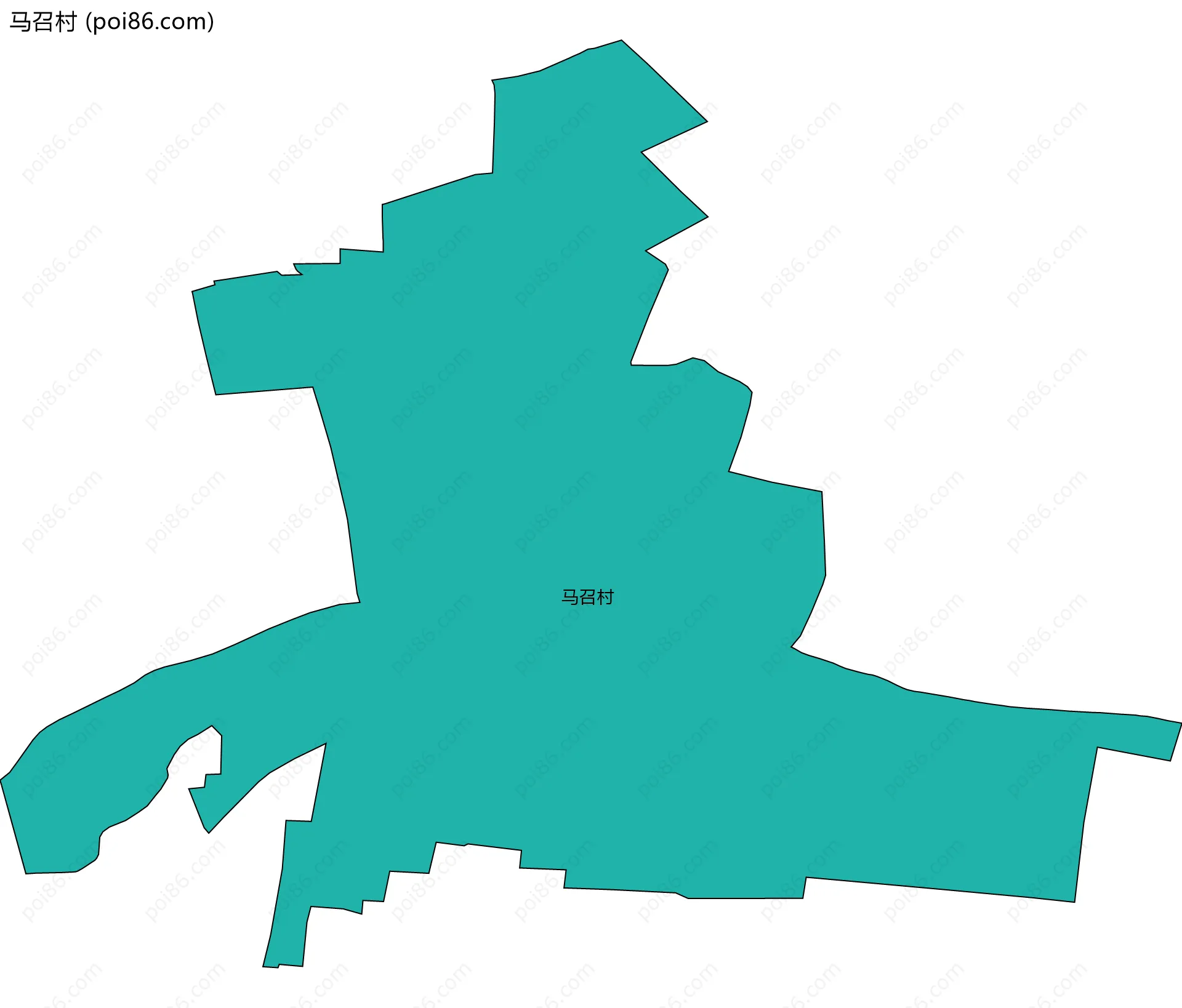 马召村边界地图