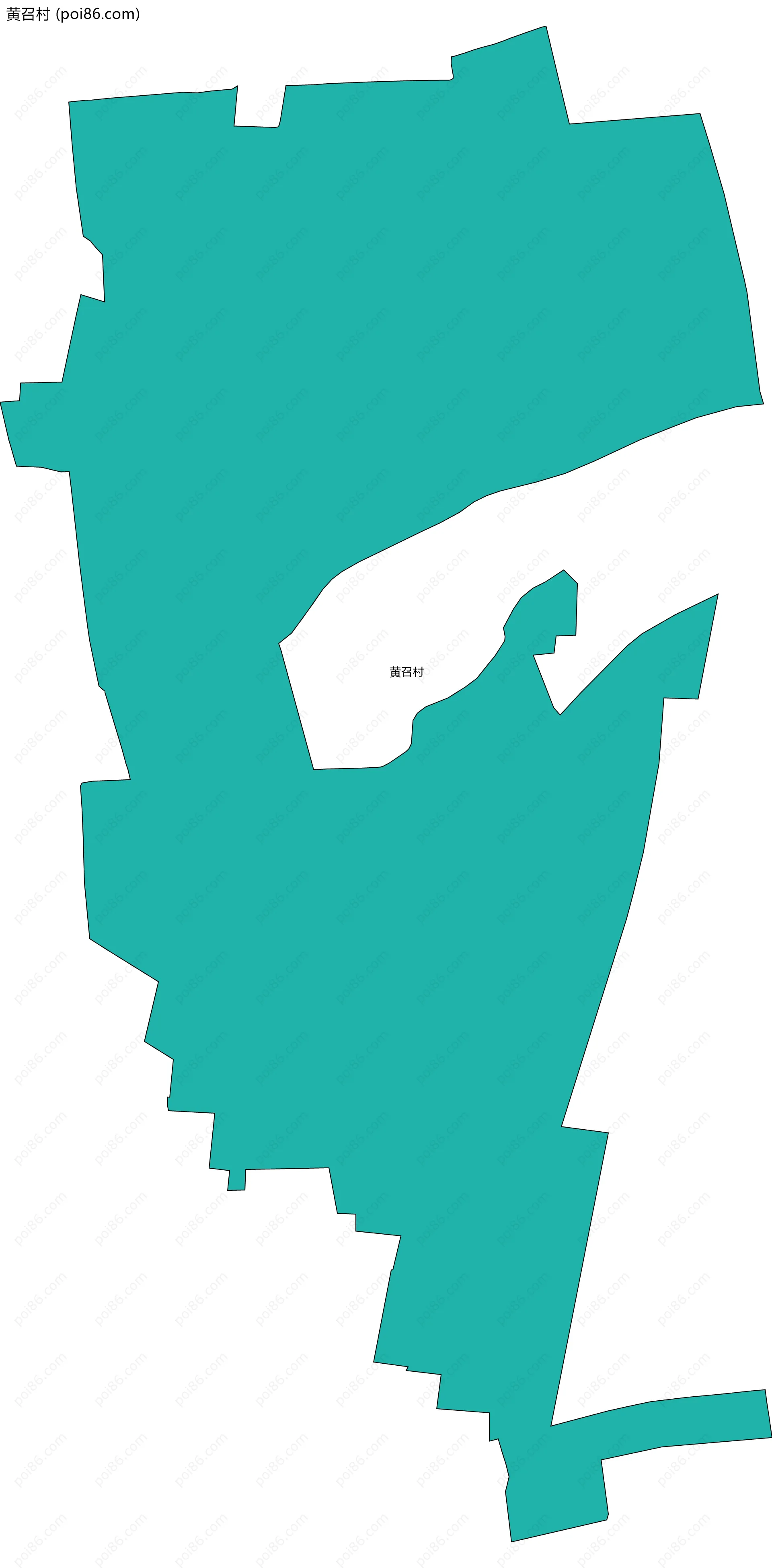 黄召村边界地图