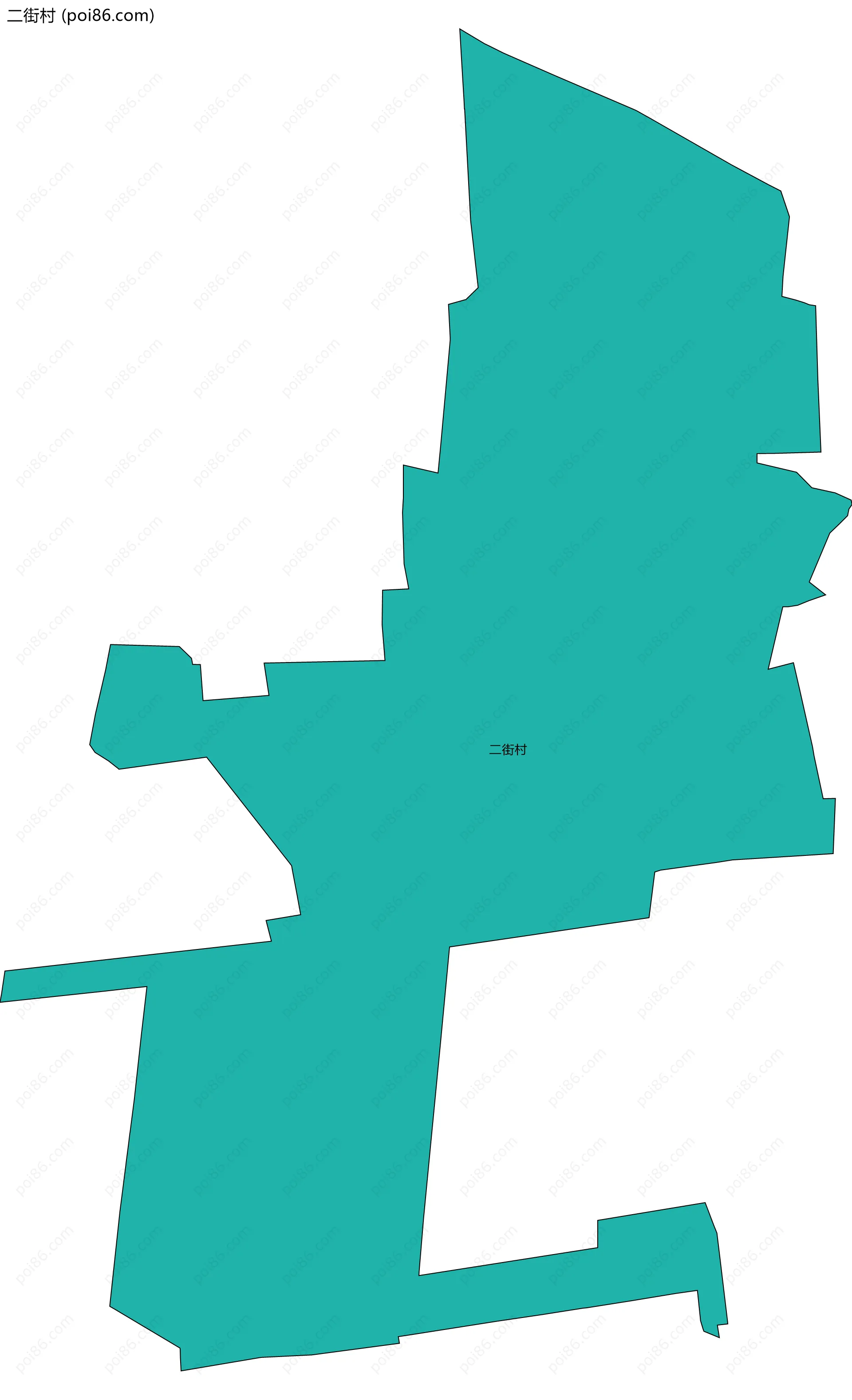 二街村边界地图