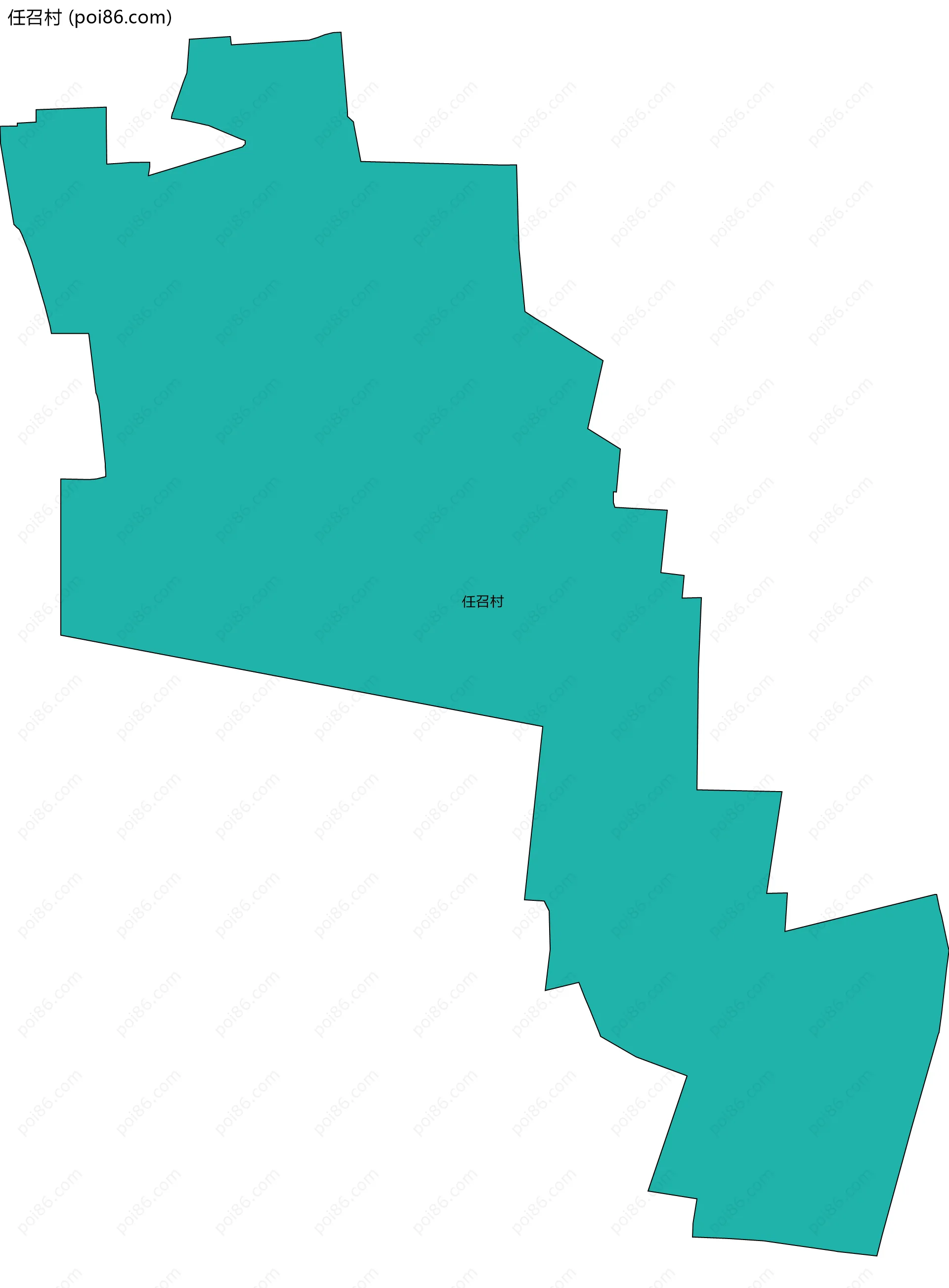 任召村边界地图