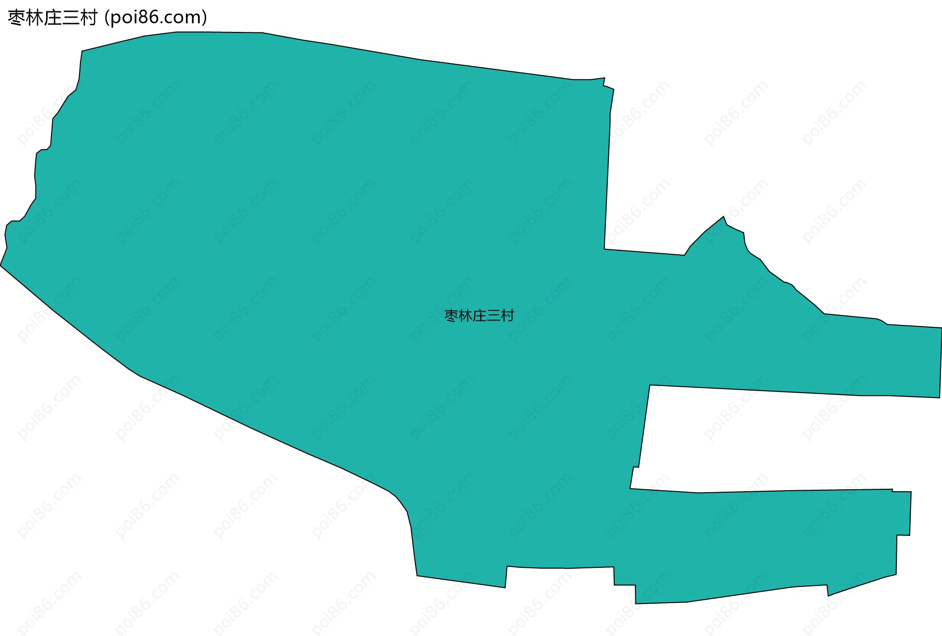 枣林庄三村边界地图