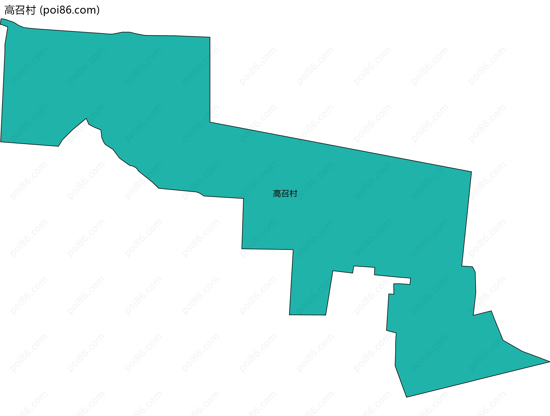 高召村边界地图