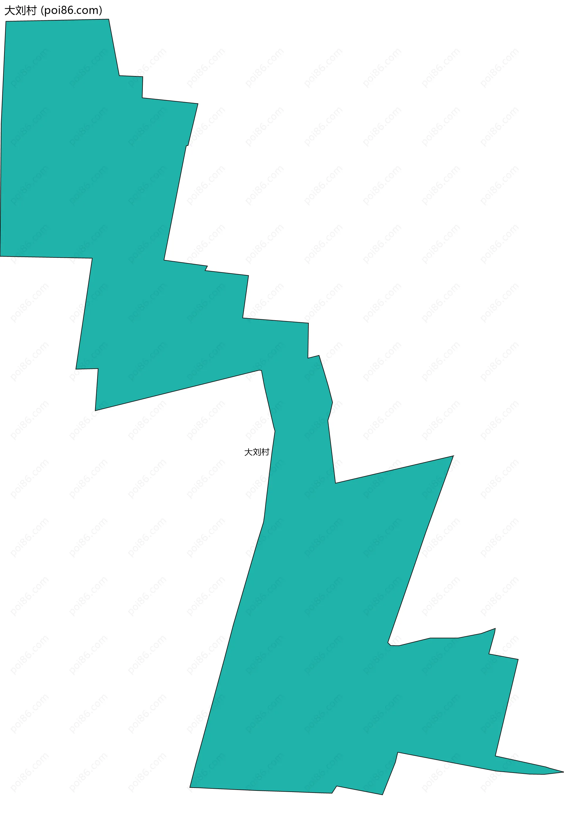 大刘村边界地图