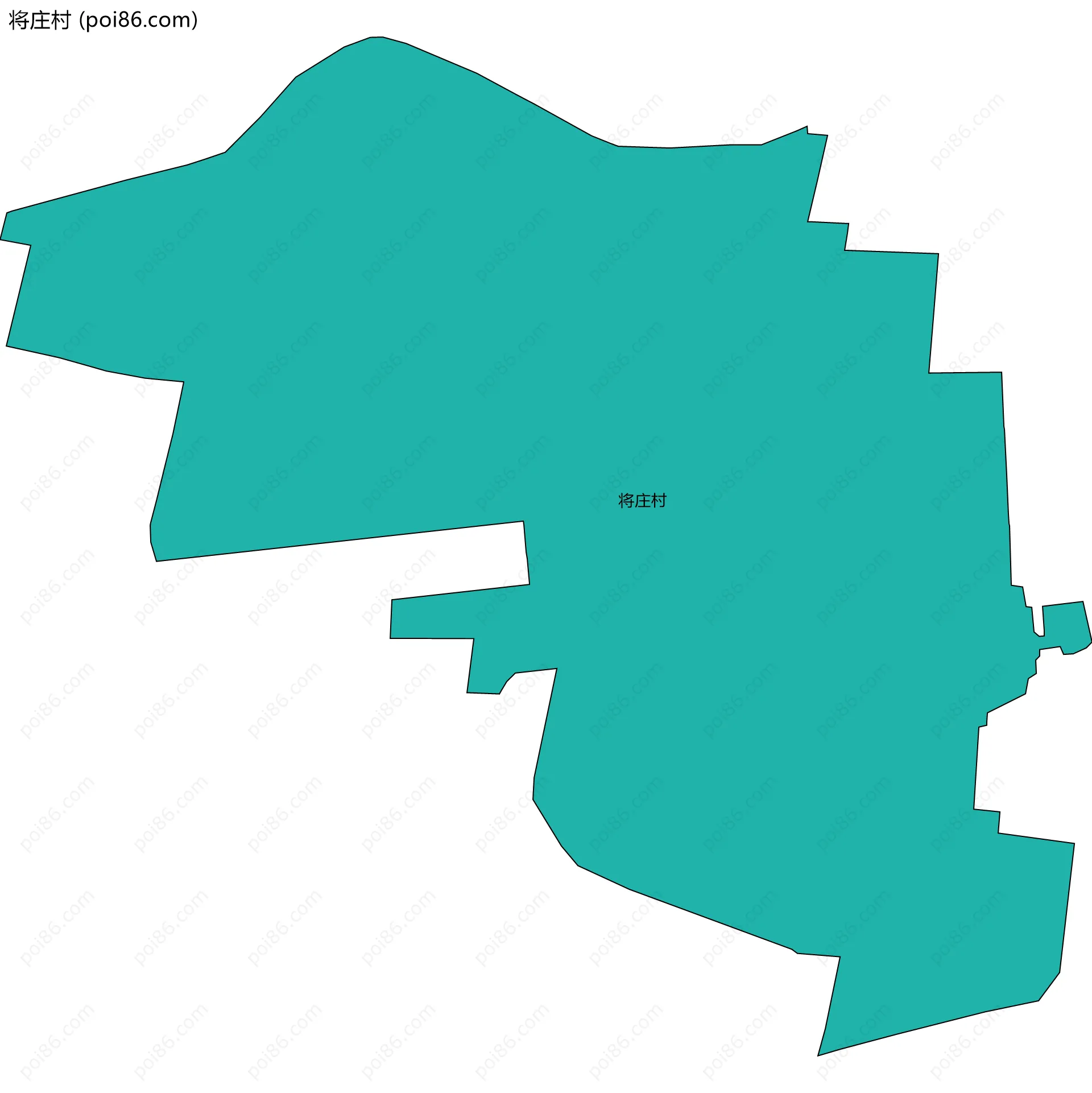 将庄村边界地图