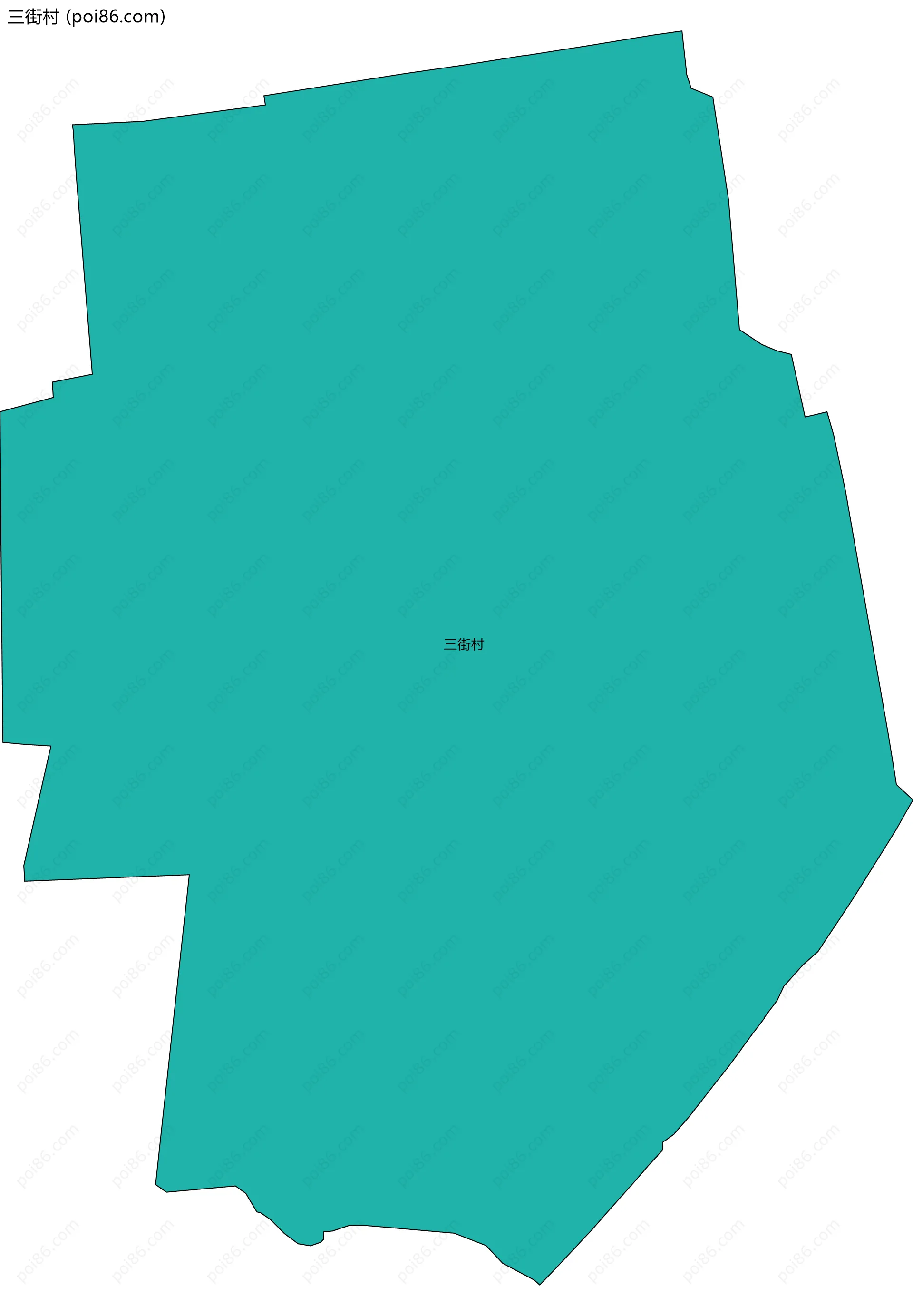 三街村边界地图