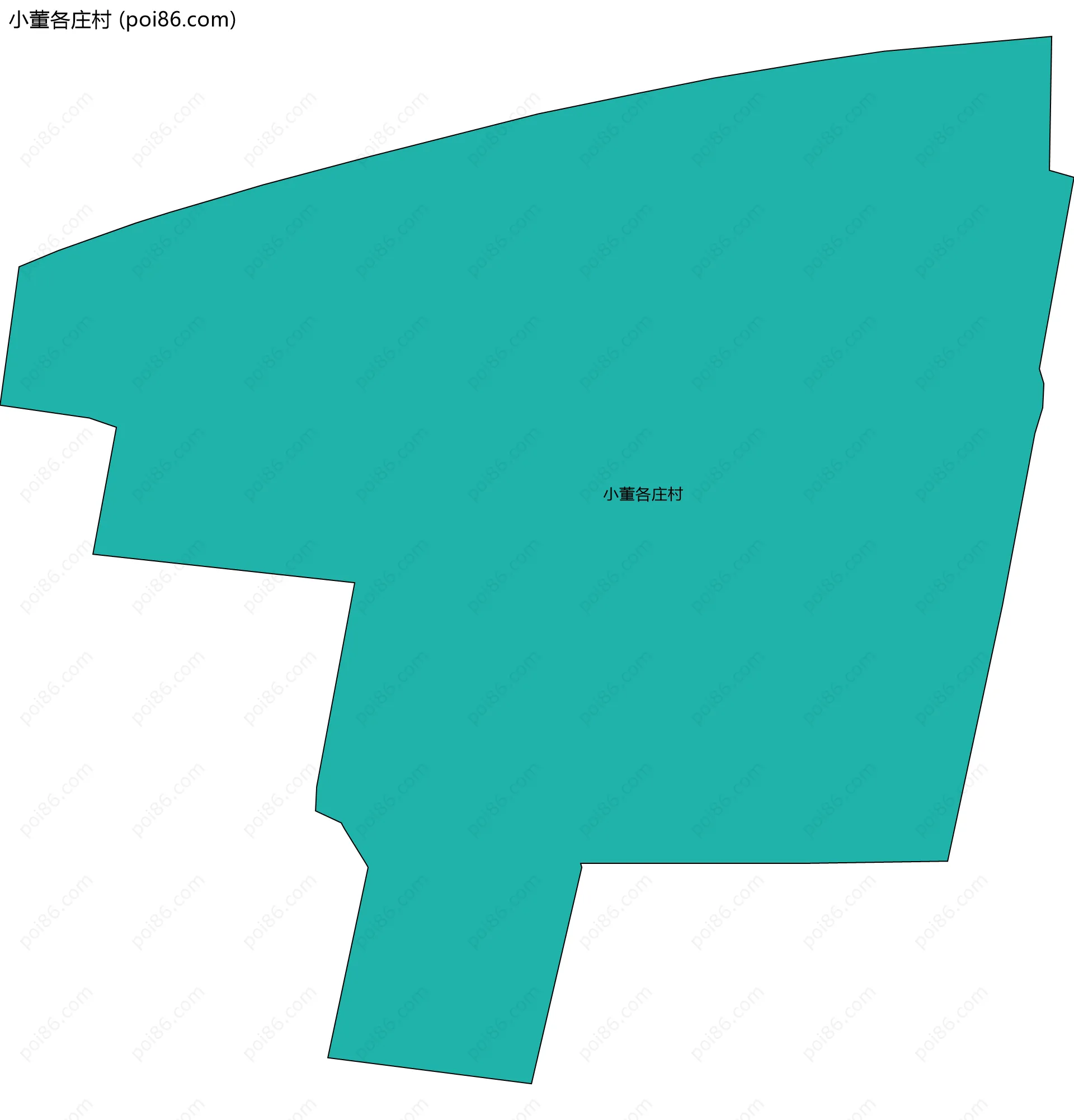 小董各庄村边界地图