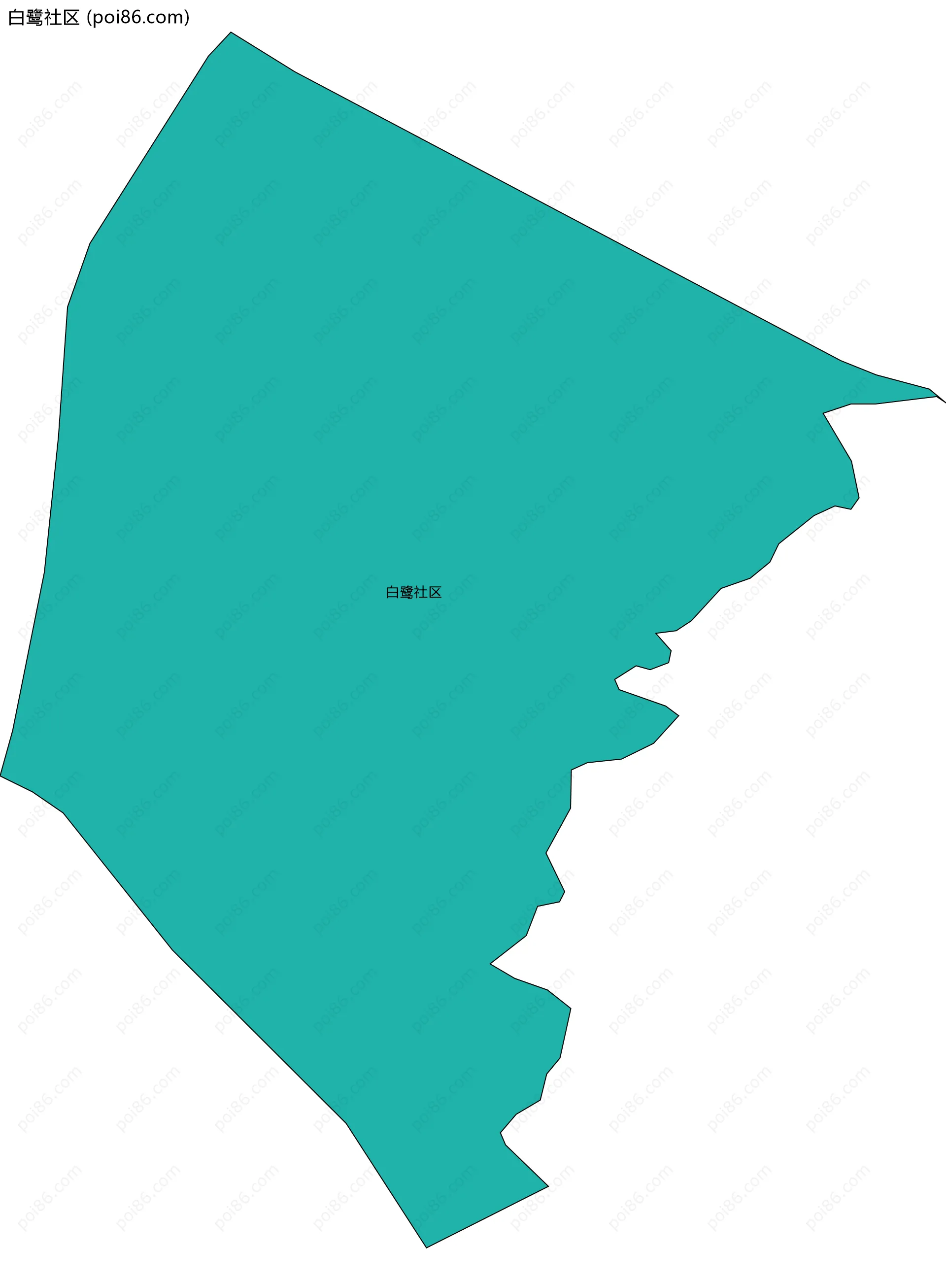 白鹭社区边界地图