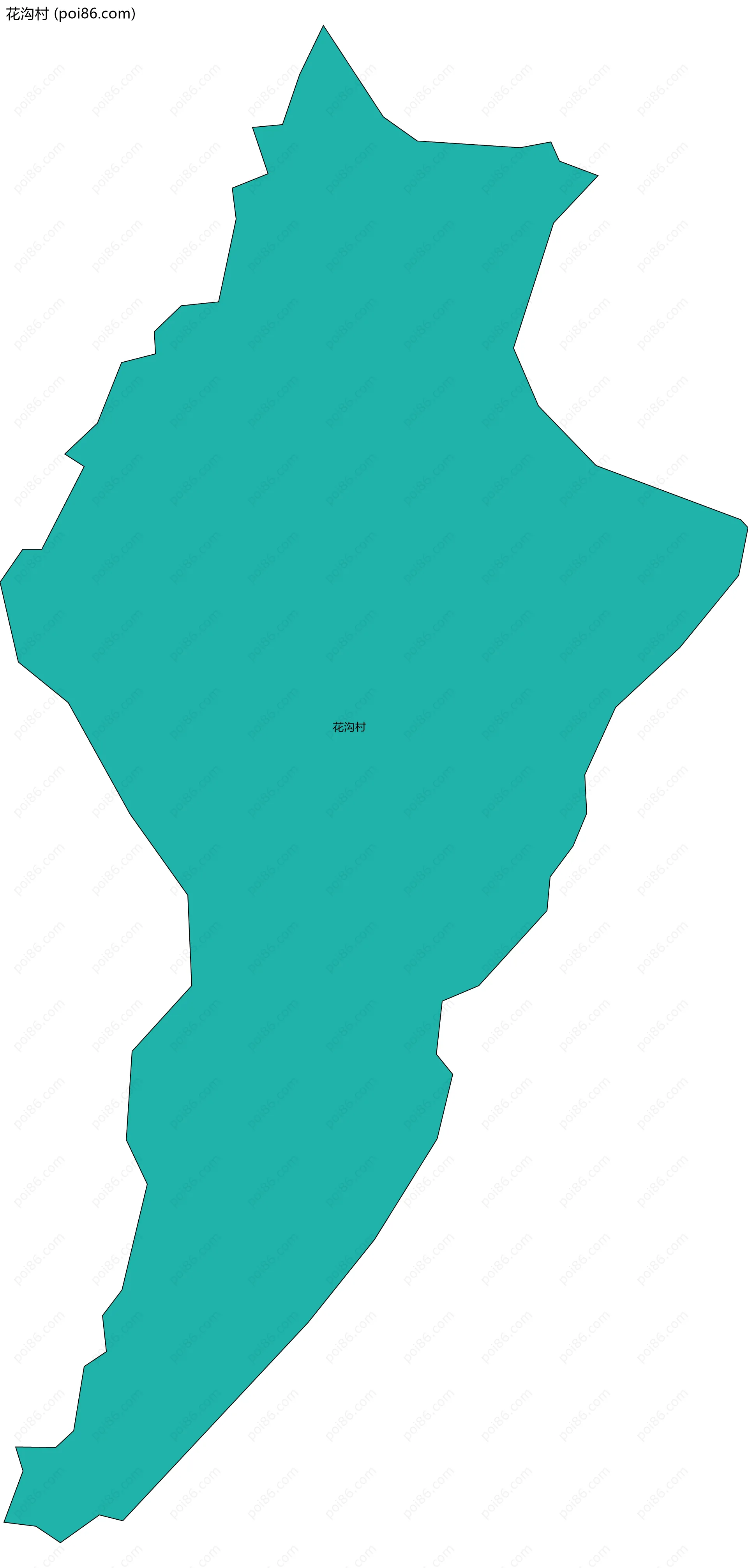 花沟村边界地图