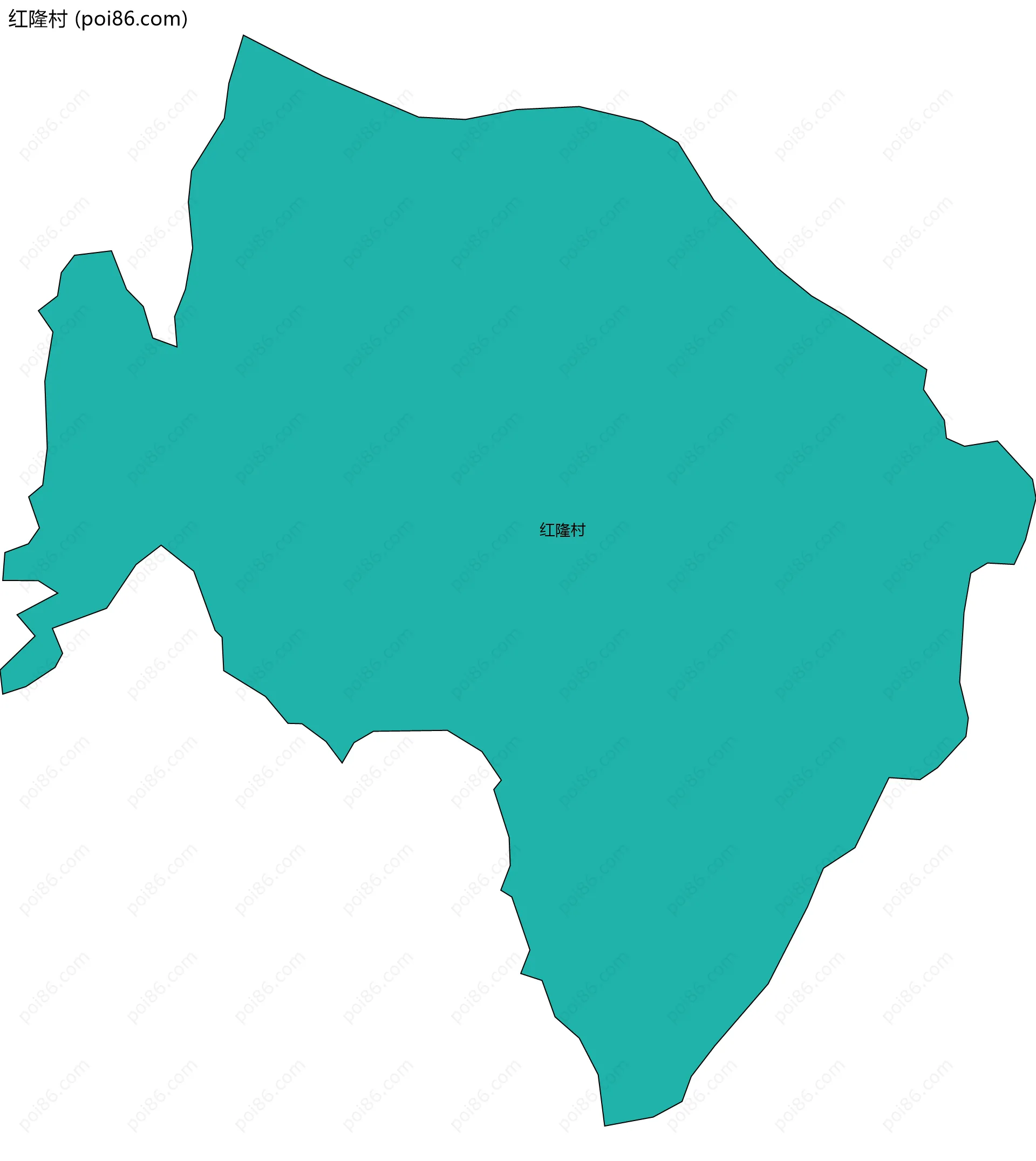 红隆村边界地图