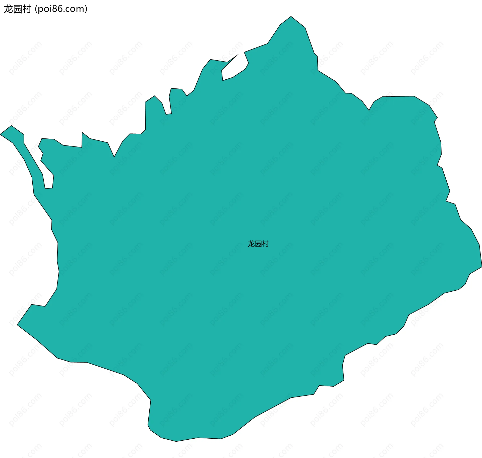 龙园村边界地图