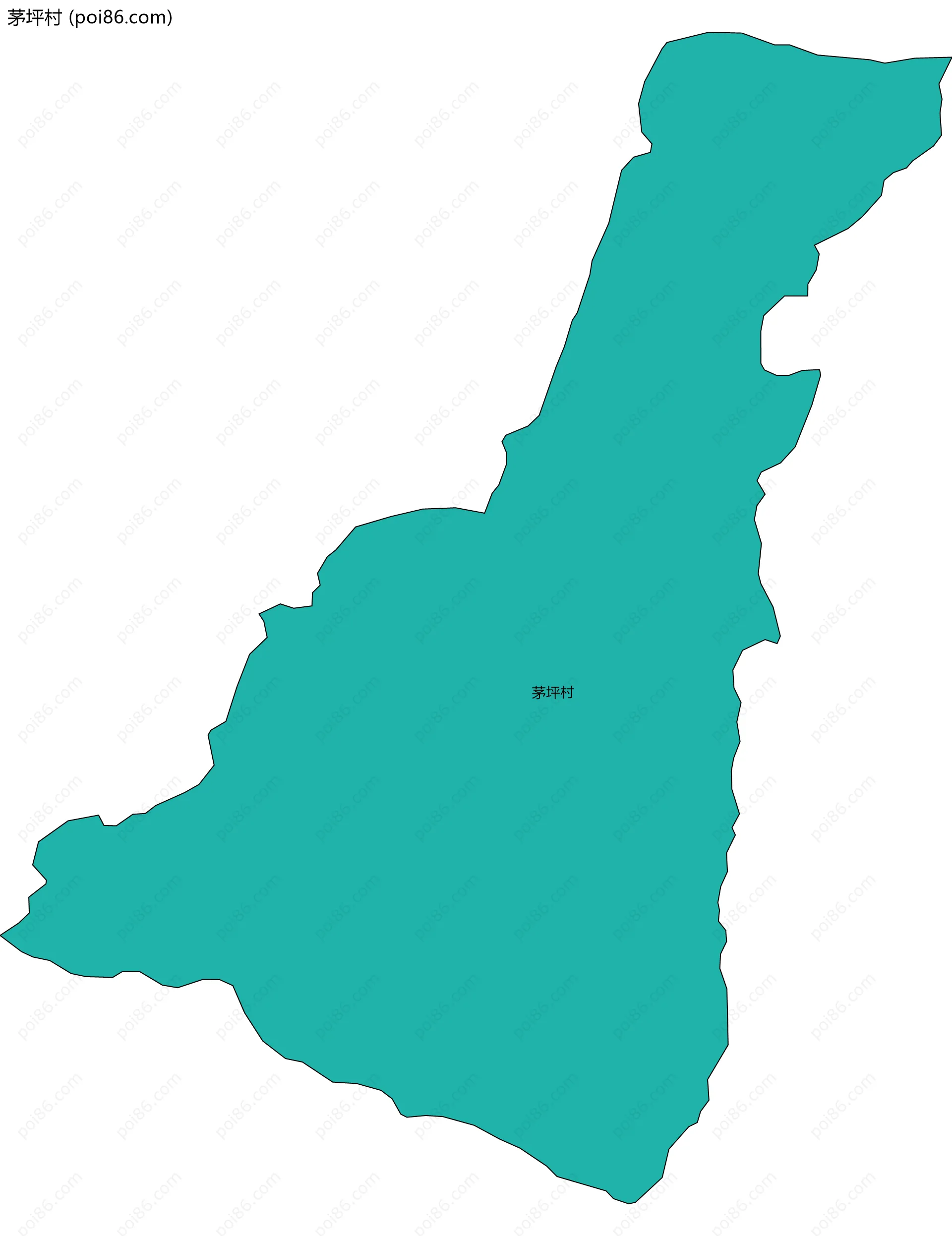 茅坪村边界地图