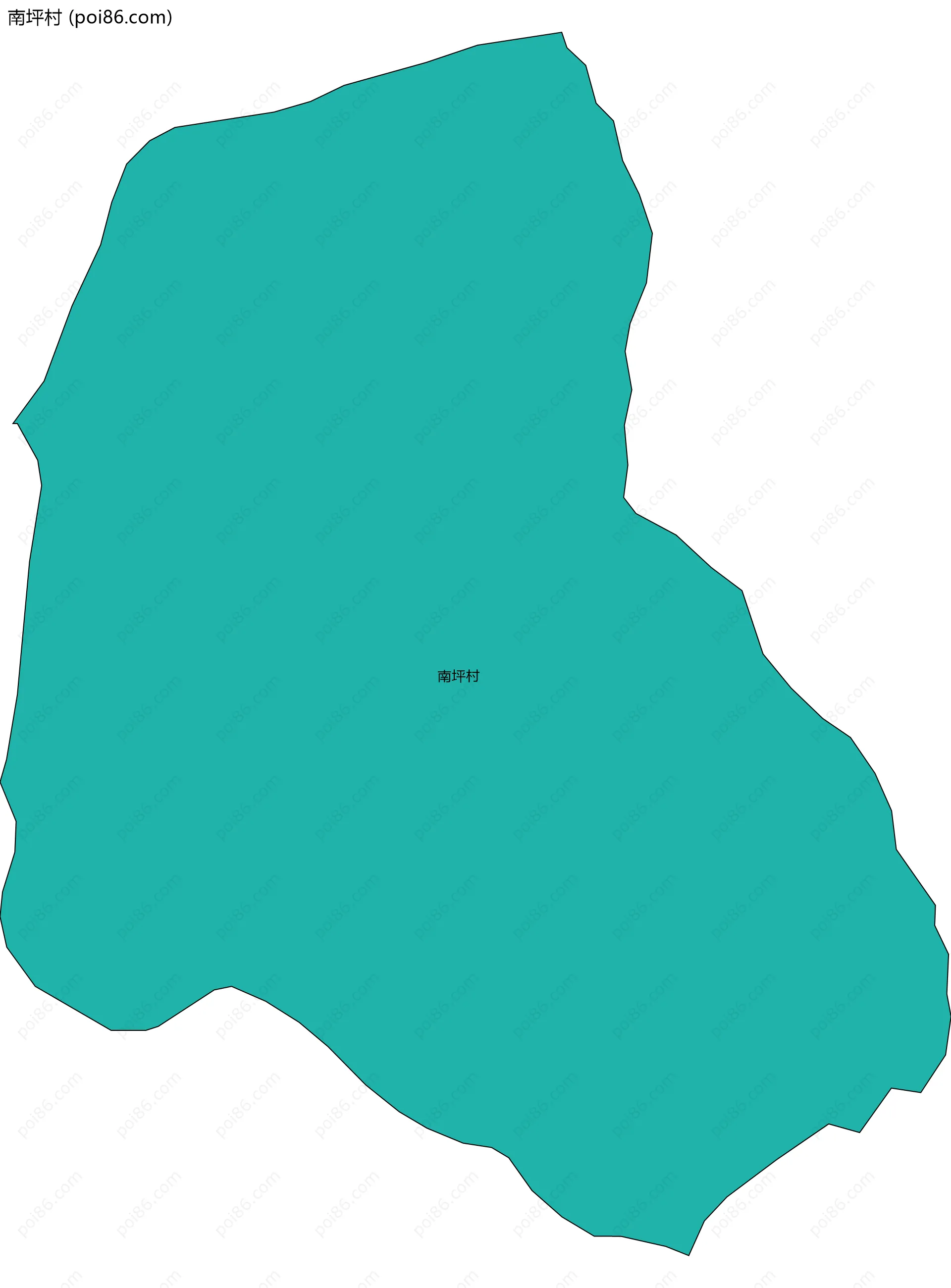 南坪村边界地图