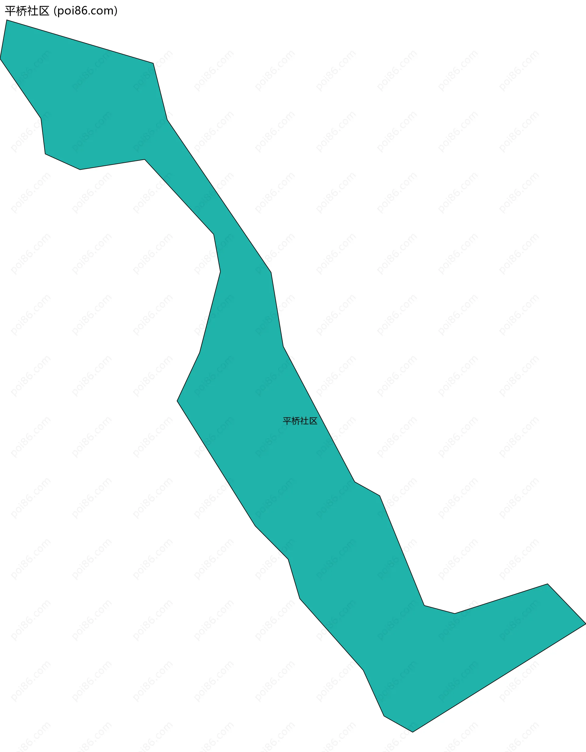 平桥社区边界地图