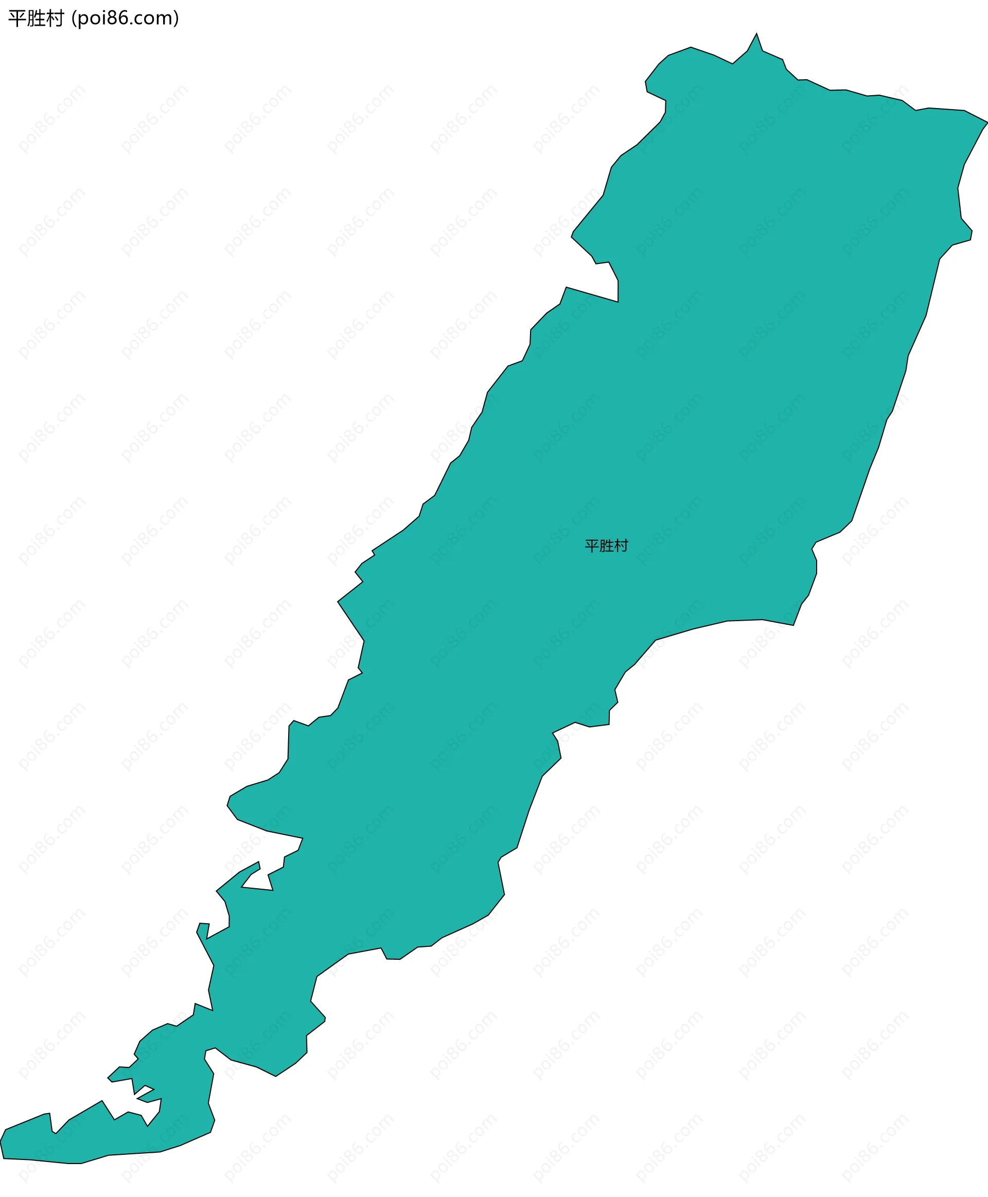 平胜村边界地图