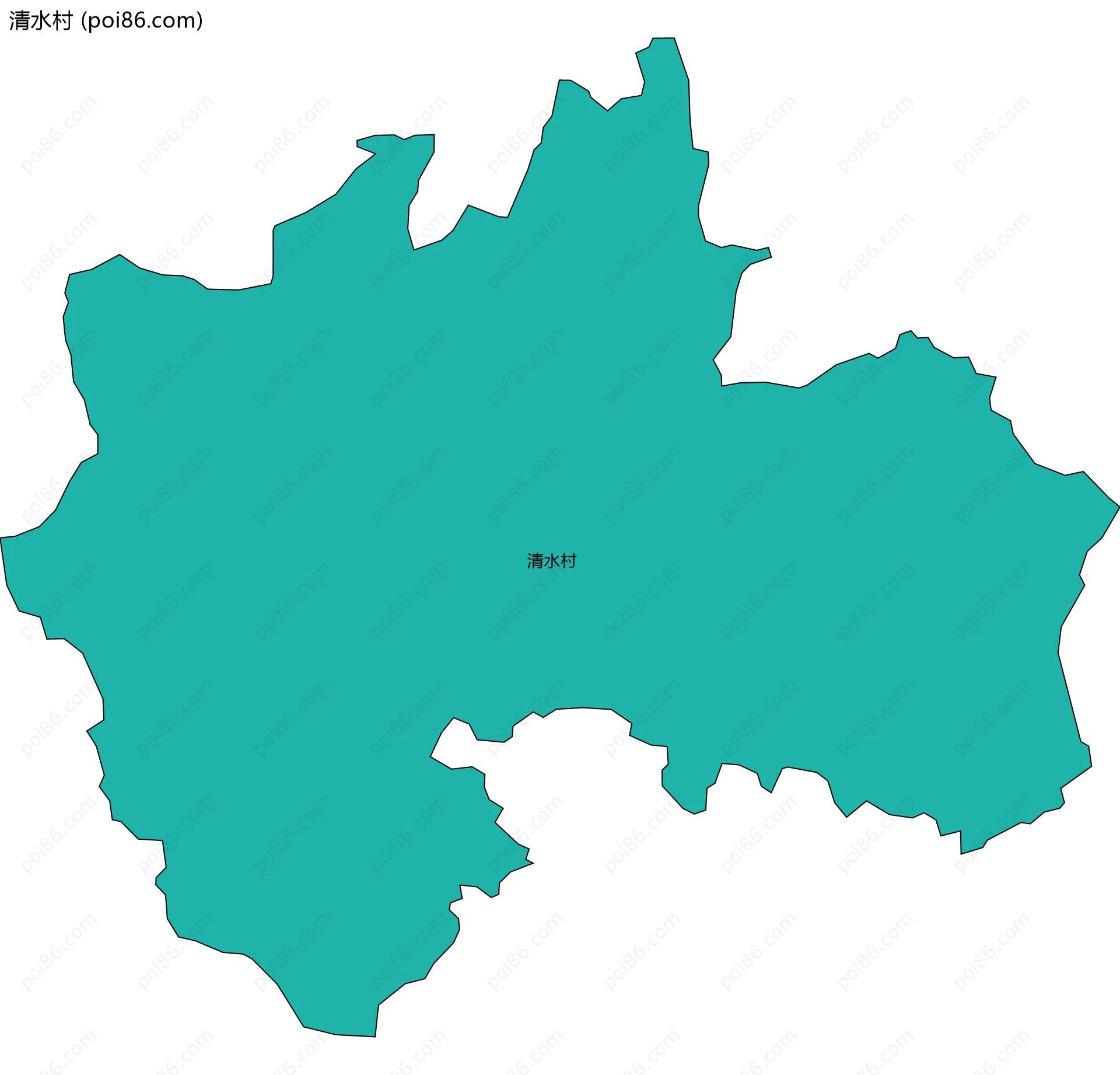 清水村边界地图