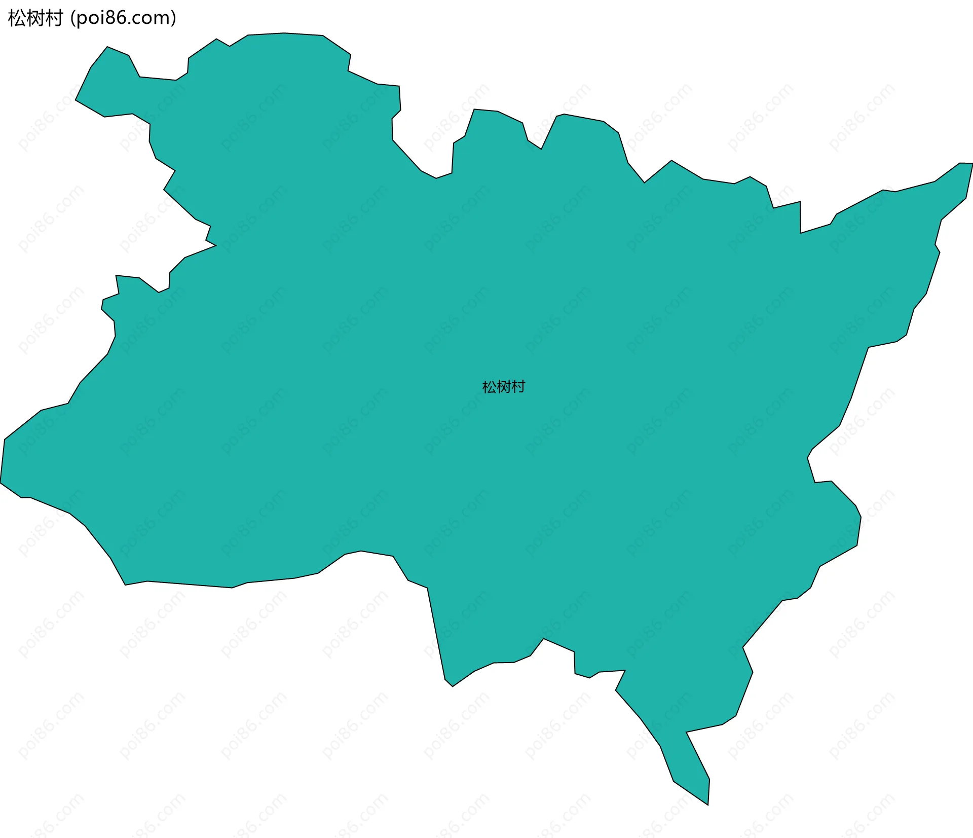松树村边界地图