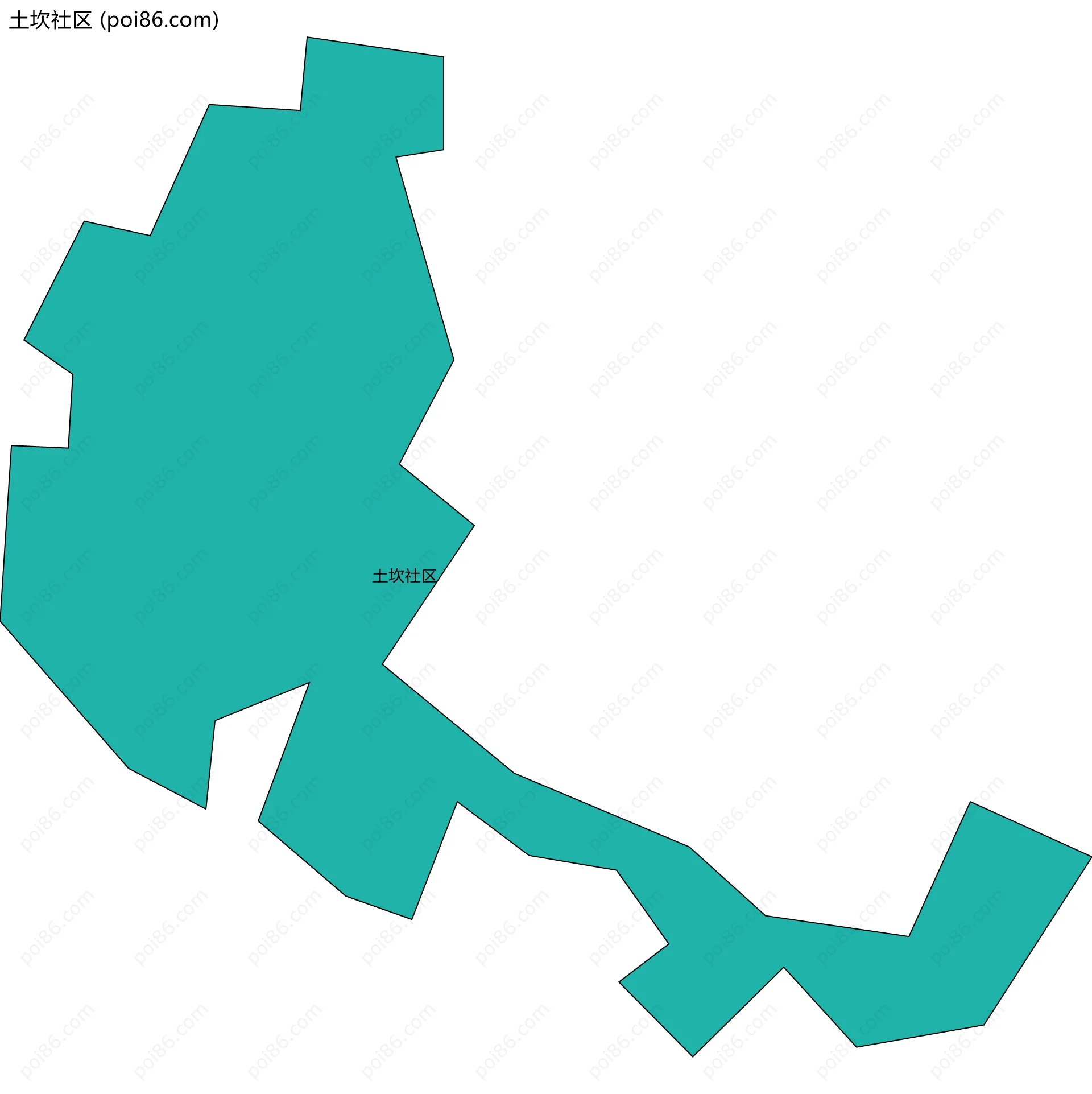 土坎社区边界地图