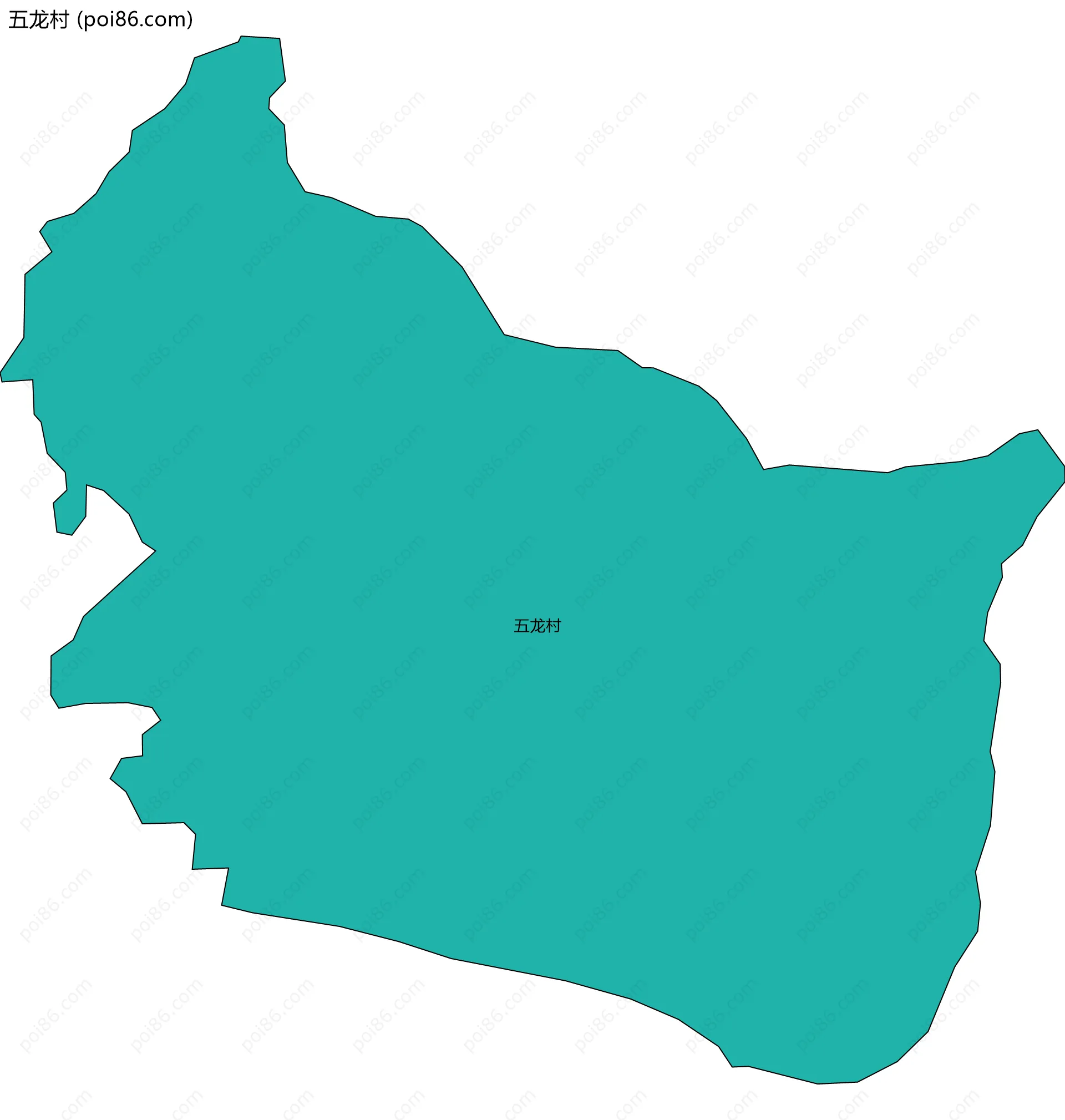 五龙村边界地图