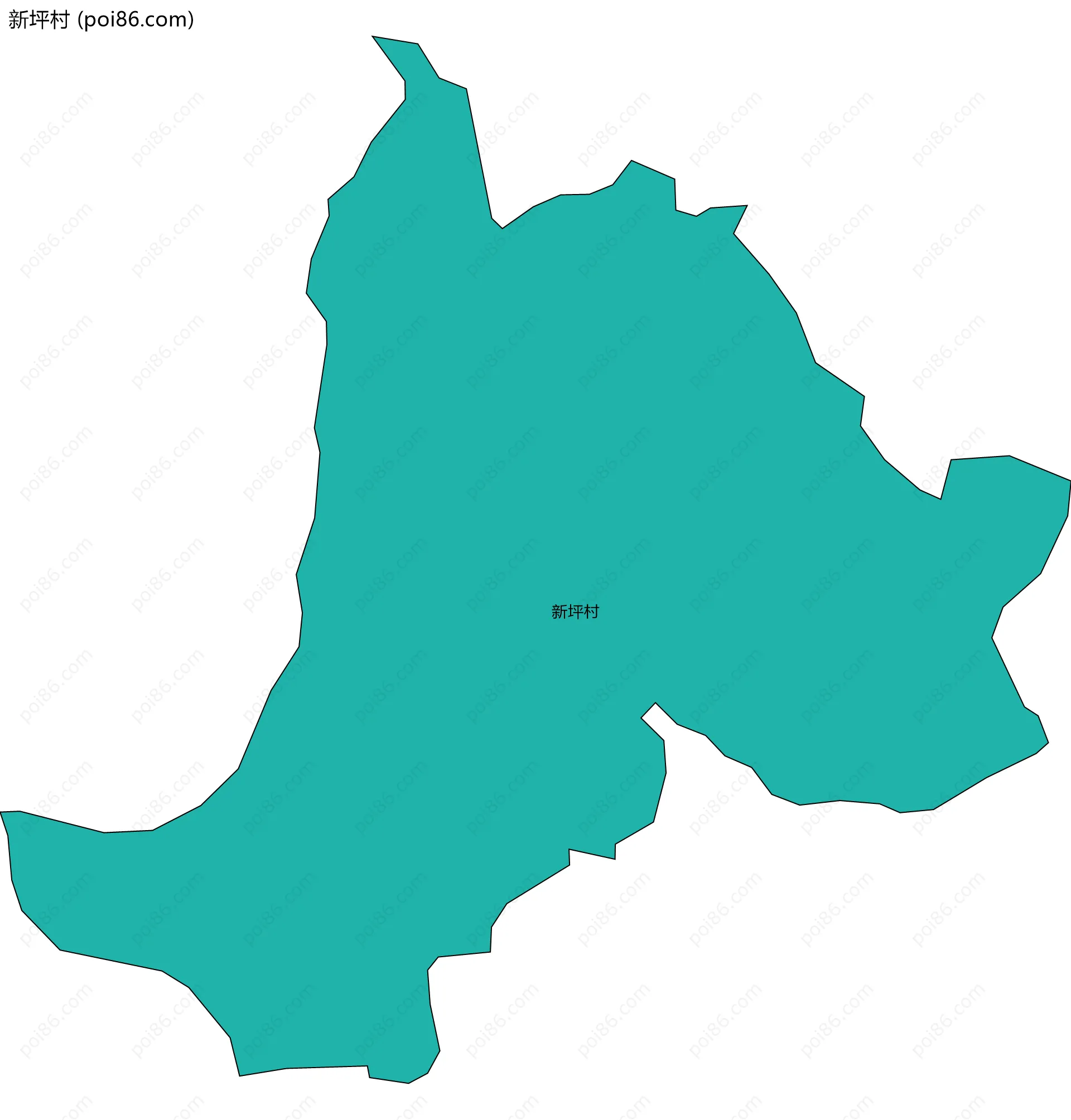 新坪村边界地图