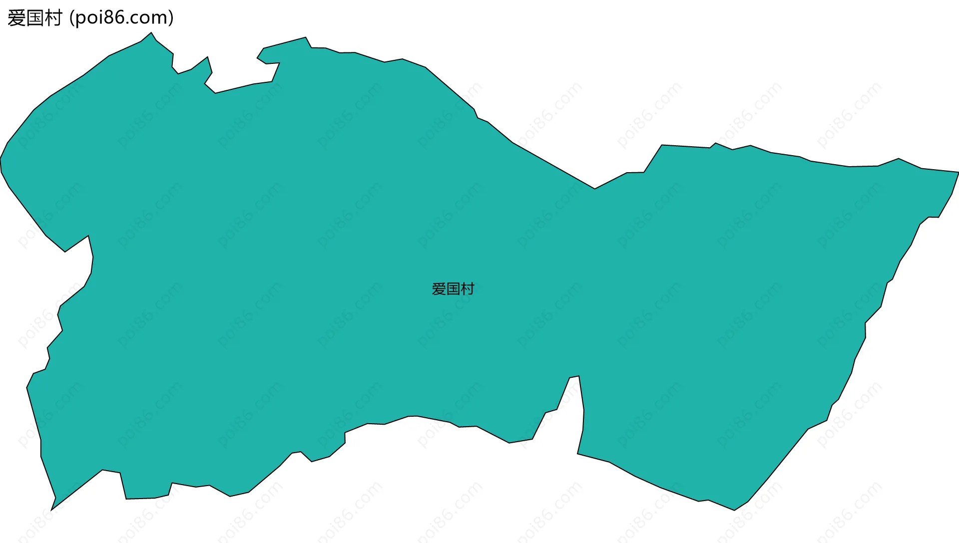 爱国村边界地图
