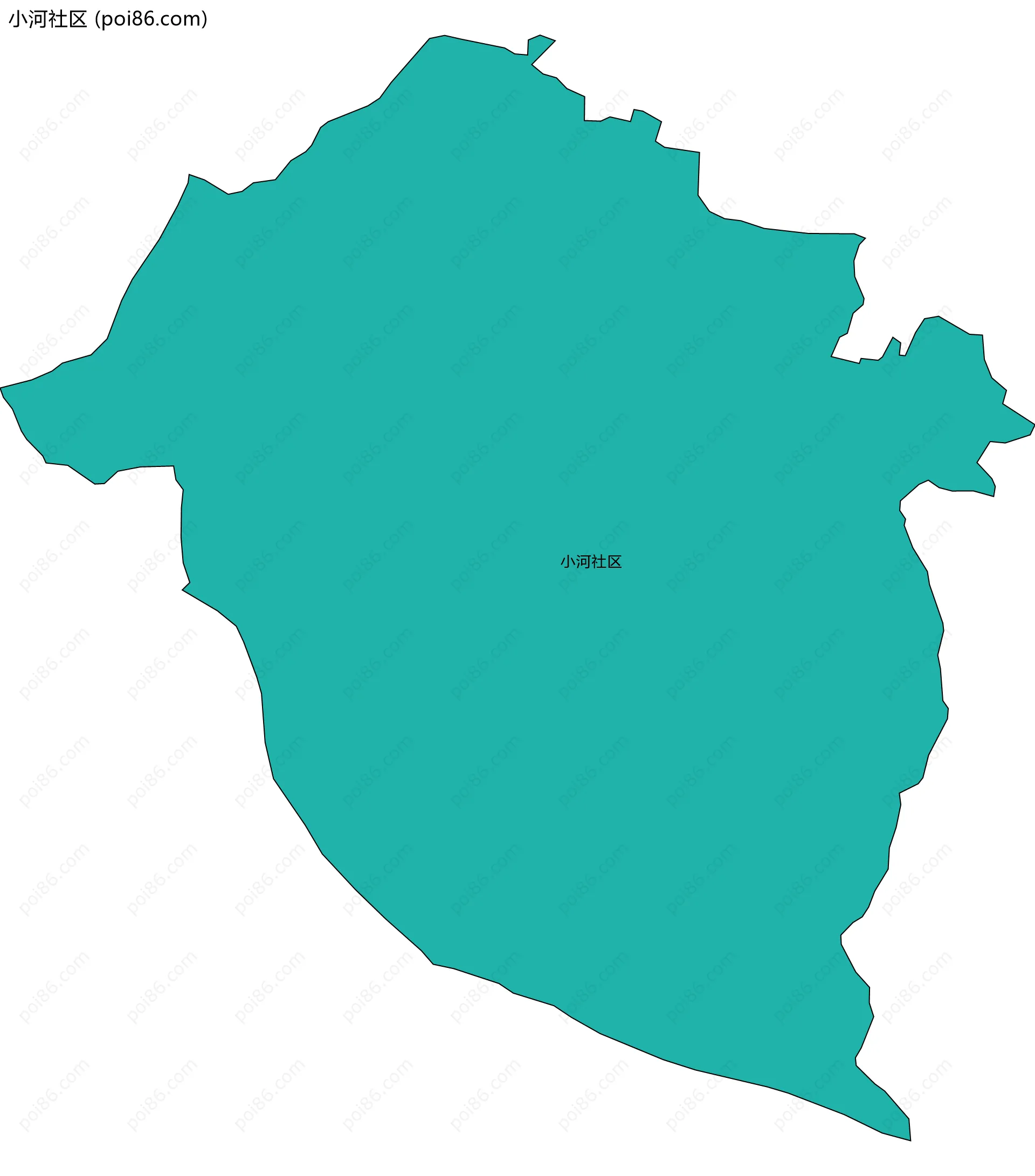 小河社区边界地图