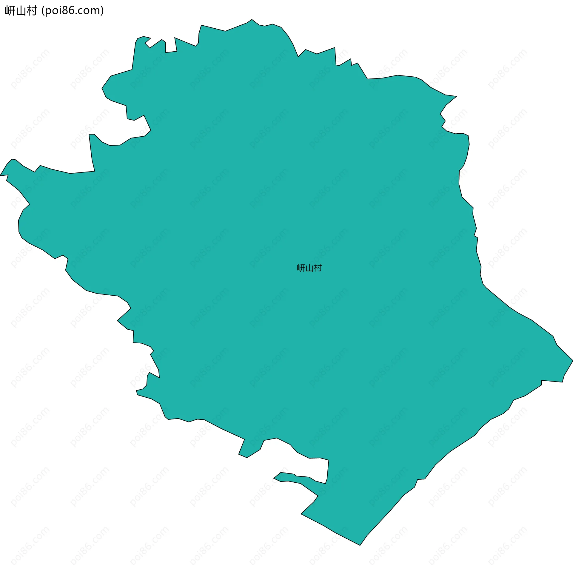 岍山村边界地图