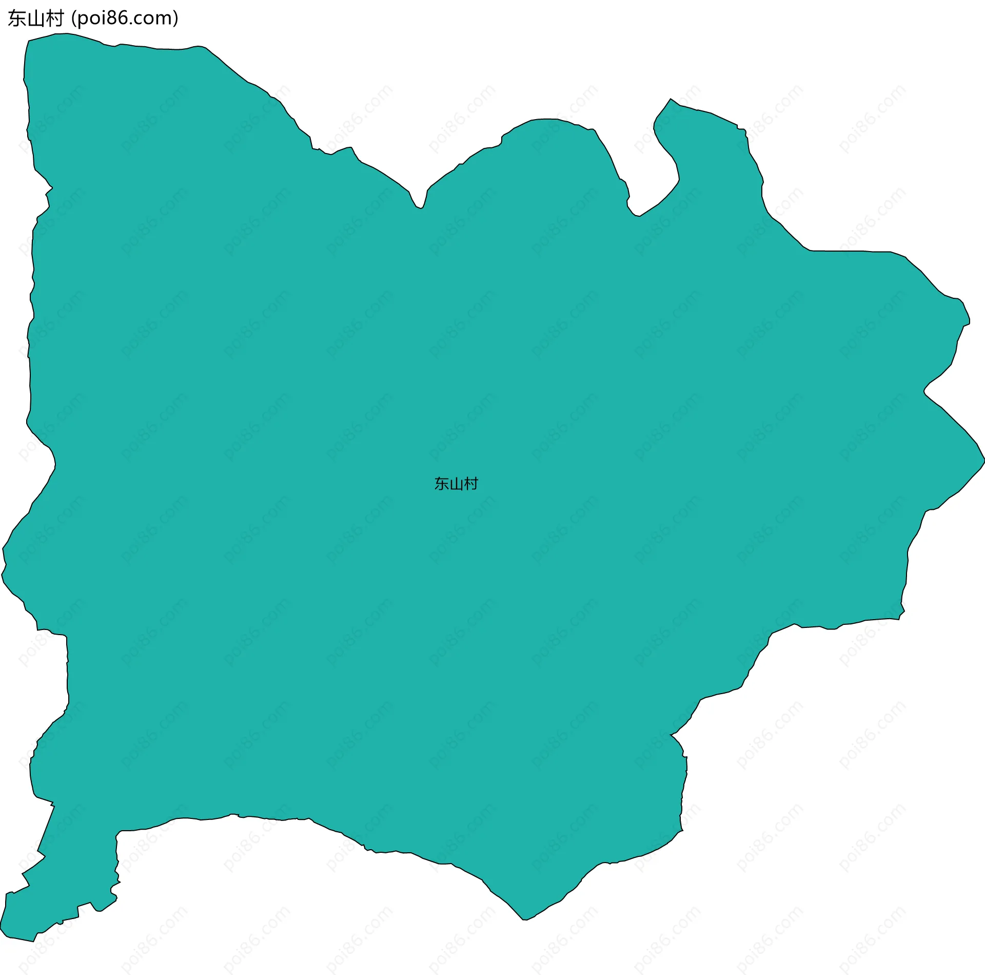 东山村边界地图