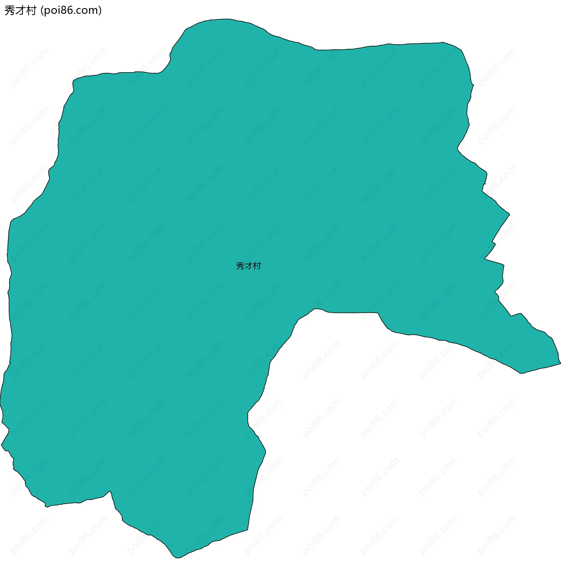 秀才村边界地图