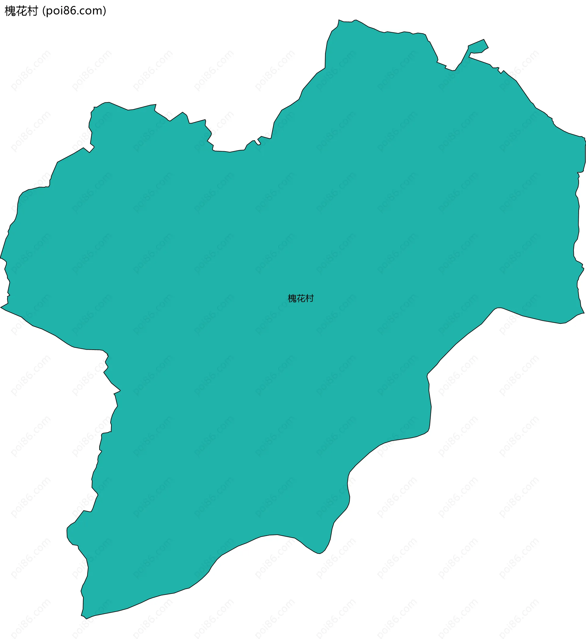 槐花村边界地图