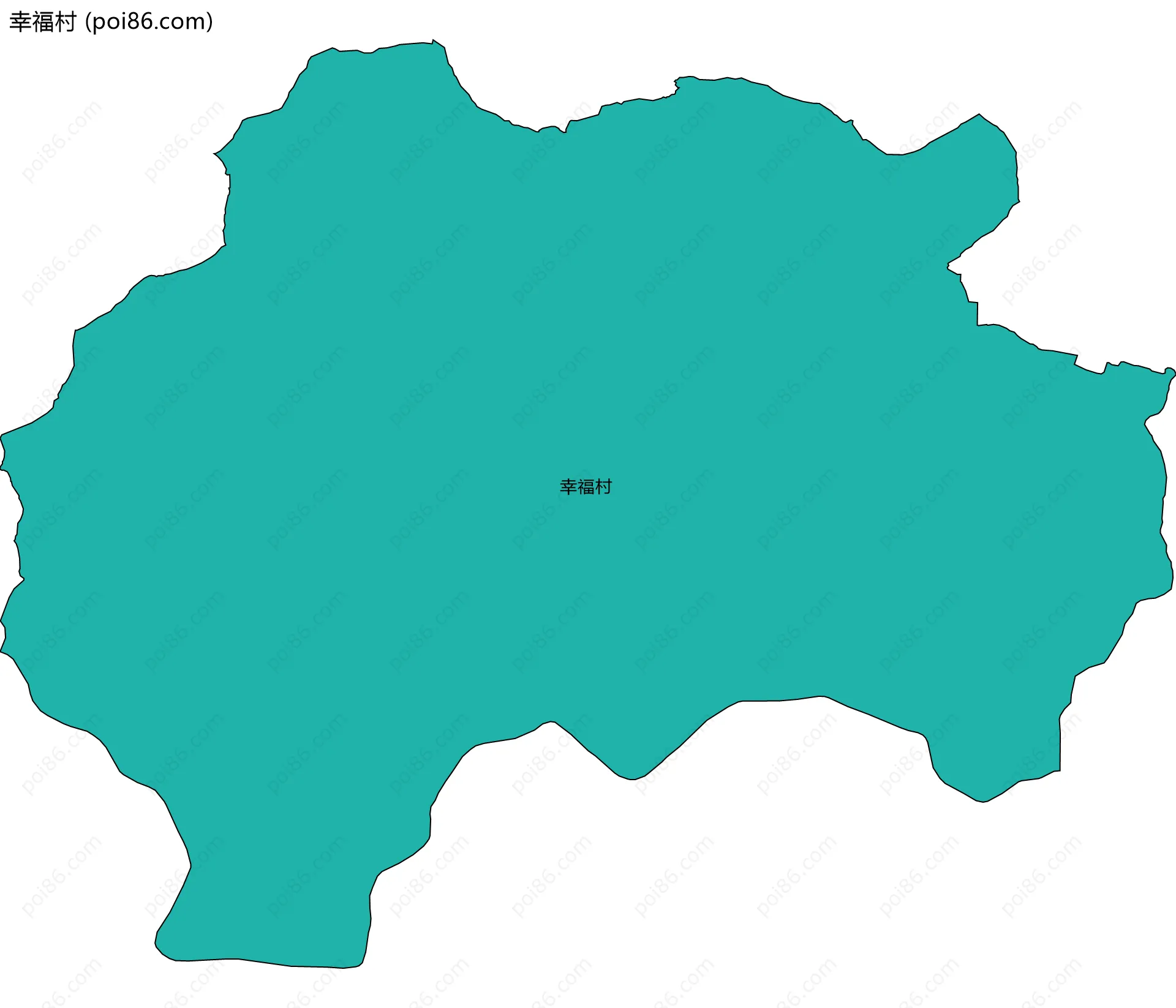 幸福村边界地图