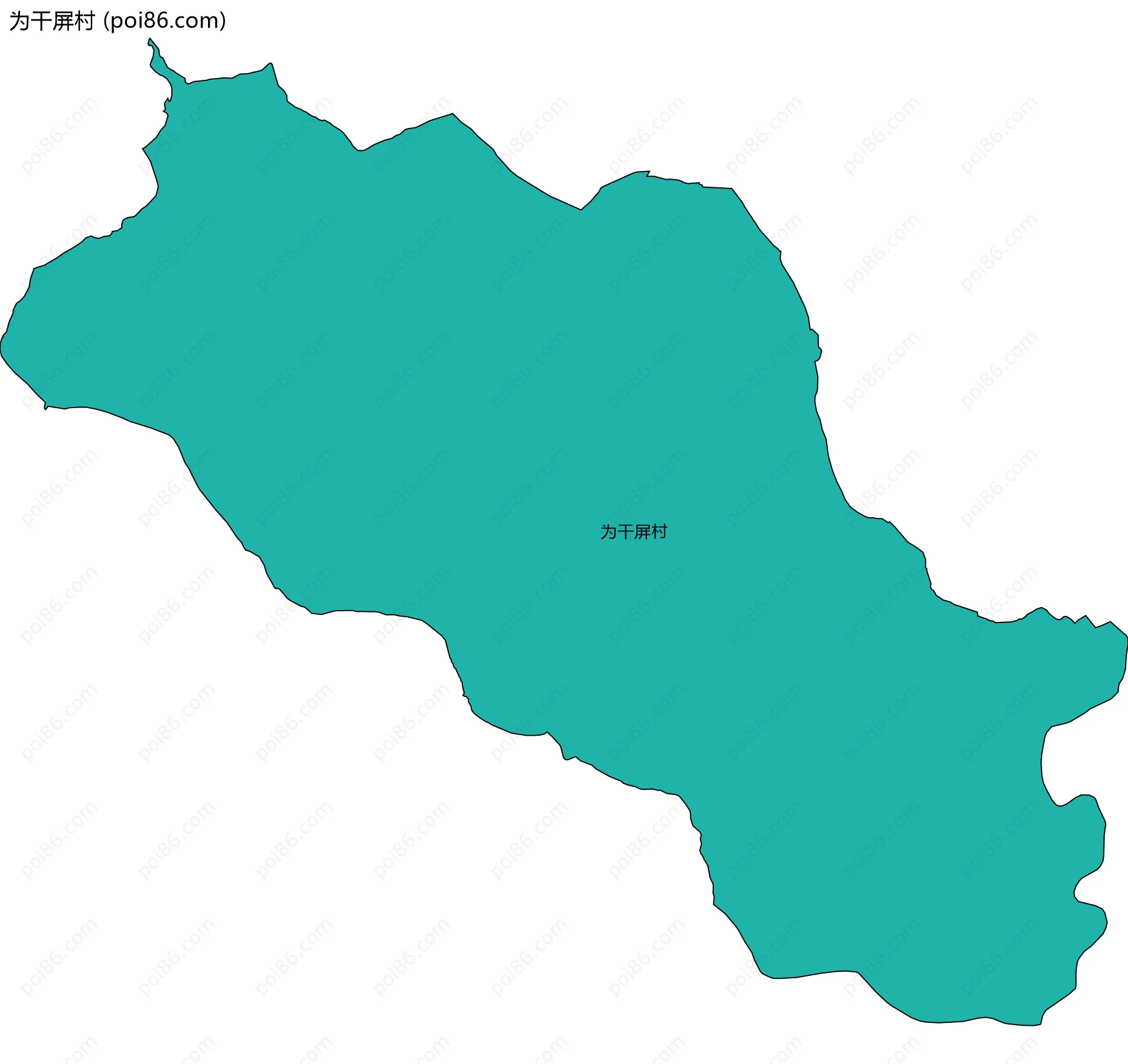 为干屏村边界地图