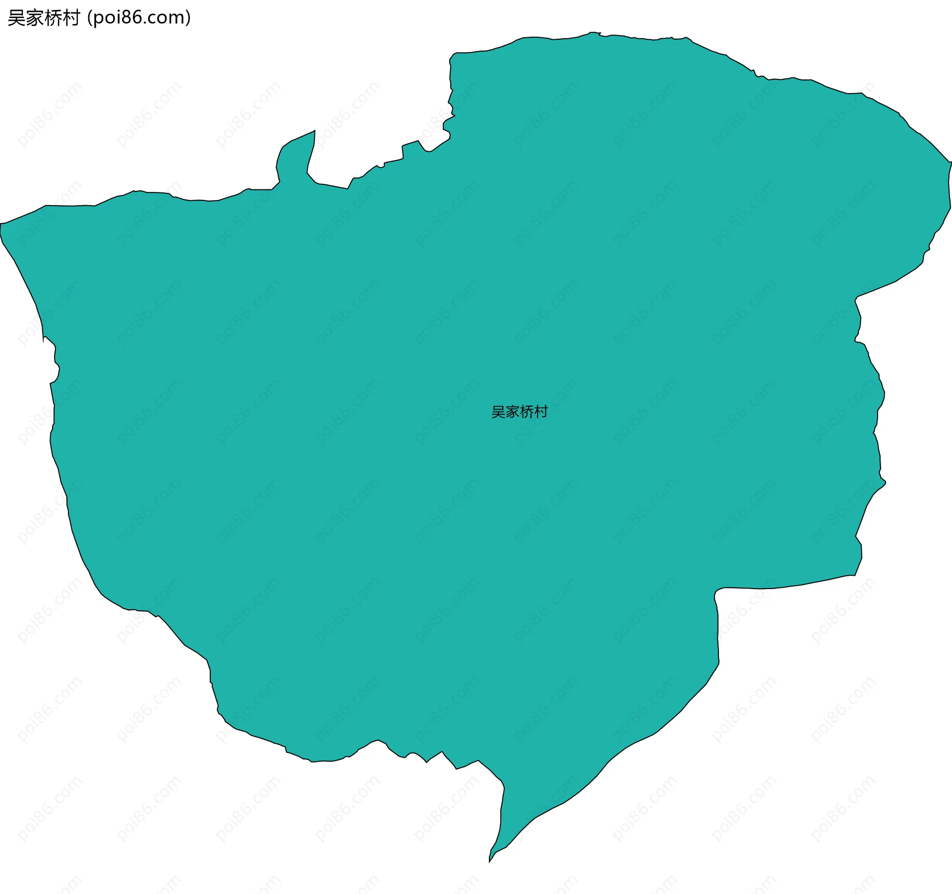 吴家桥村边界地图