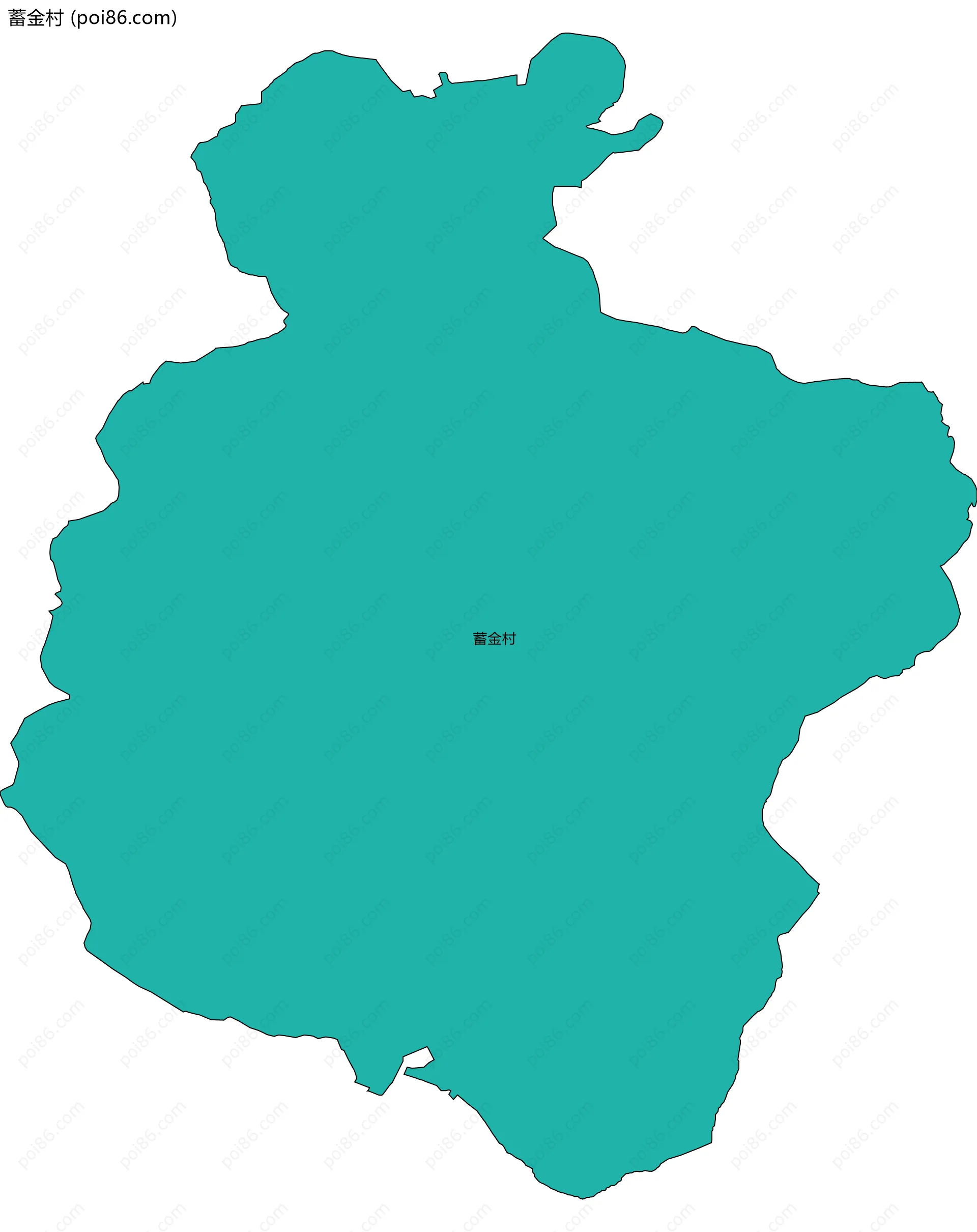 蓄金村边界地图