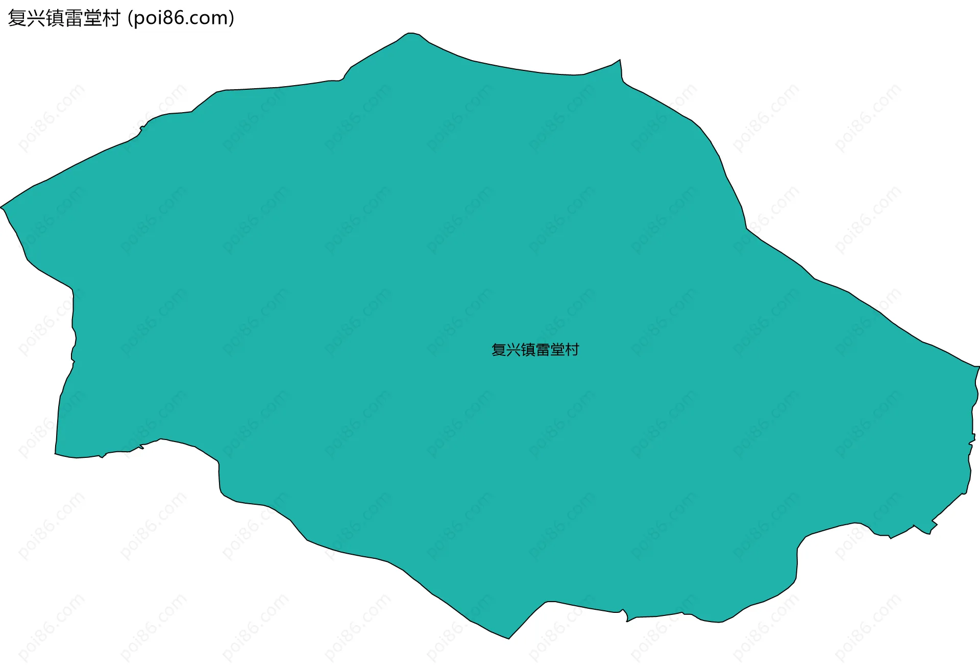 复兴镇雷堂村边界地图