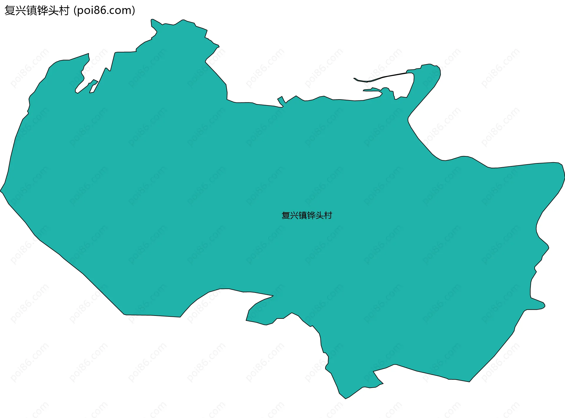 复兴镇铧头村边界地图