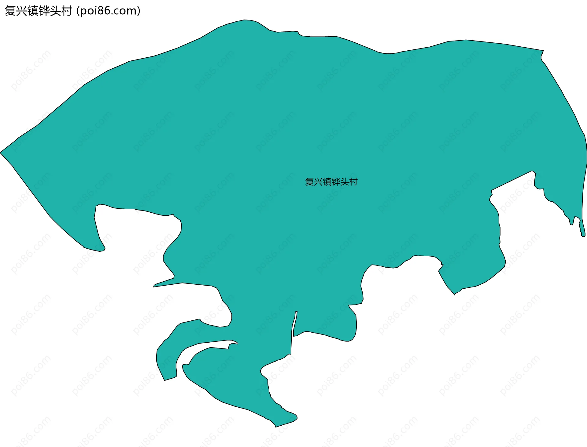 复兴镇铧头村边界地图
