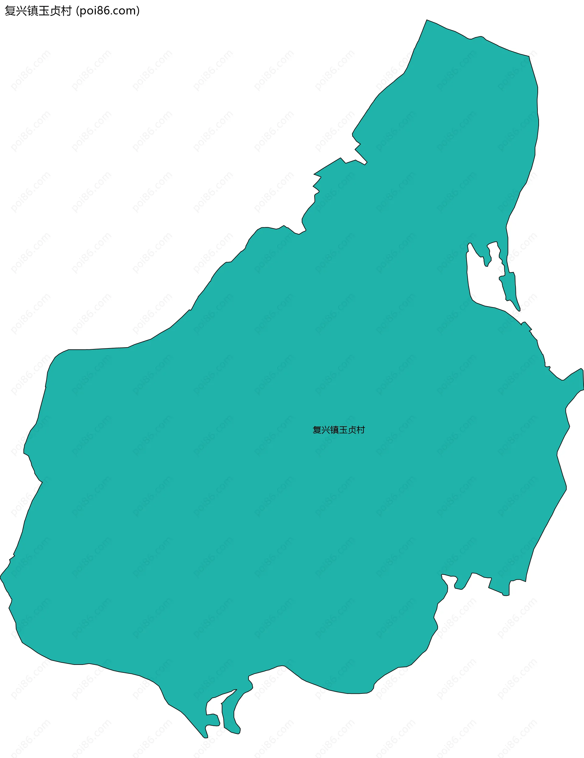 复兴镇玉贞村边界地图