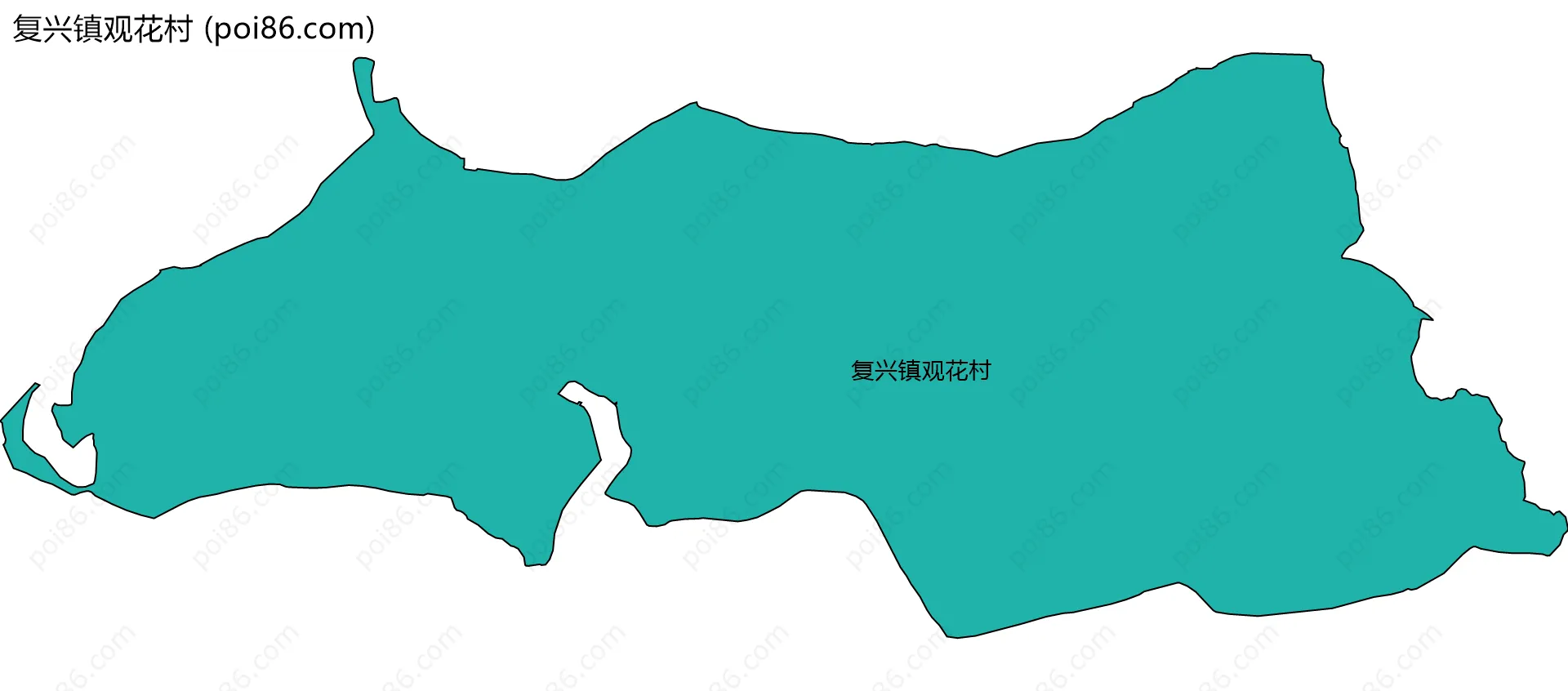 复兴镇观花村边界地图
