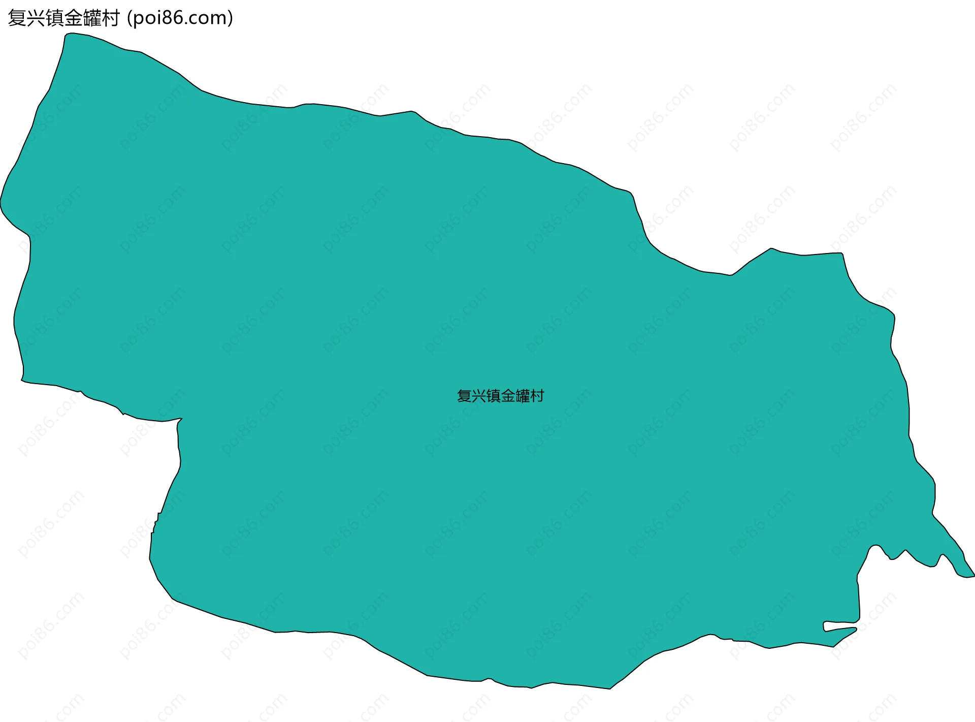 复兴镇金罐村边界地图