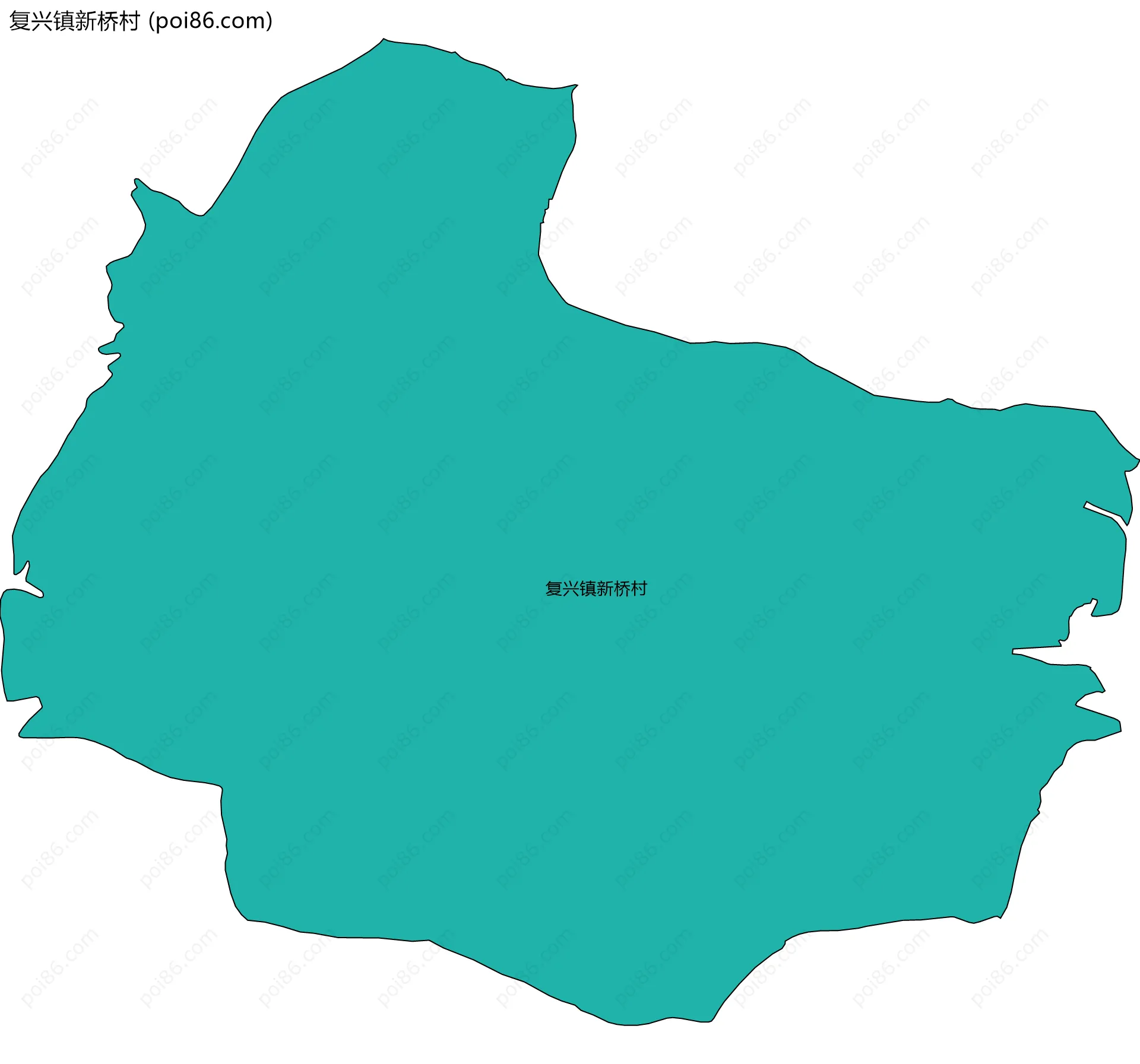 复兴镇新桥村边界地图