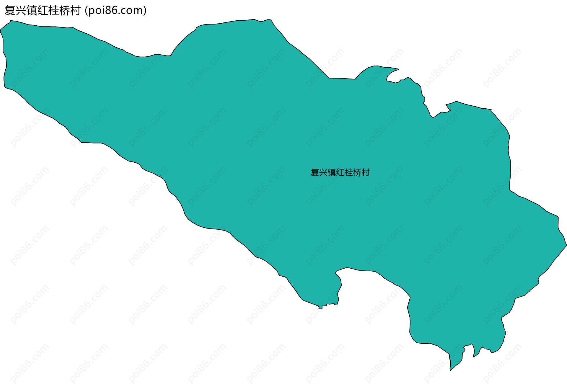 复兴镇红桂桥村边界地图