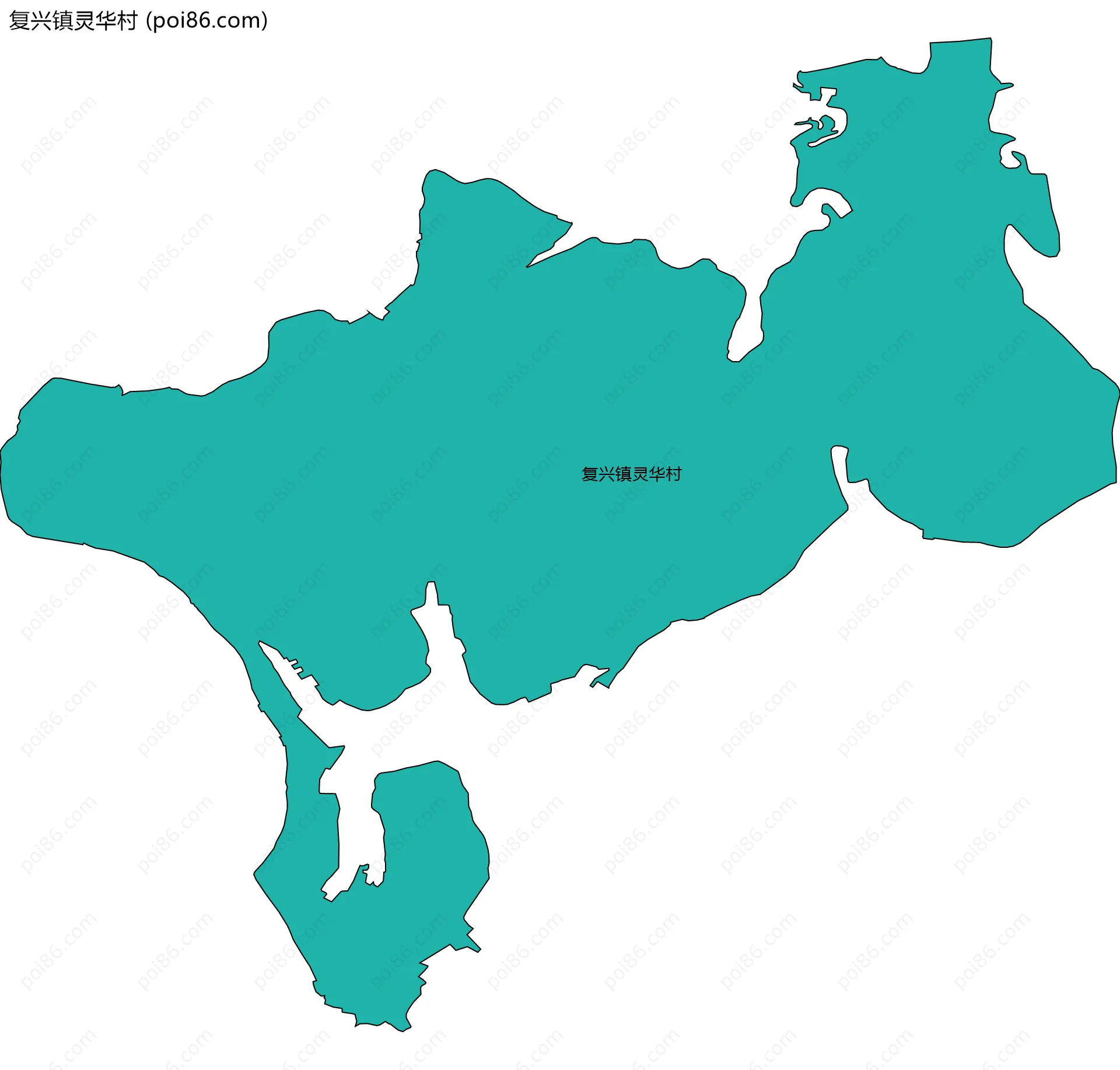 复兴镇灵华村边界地图