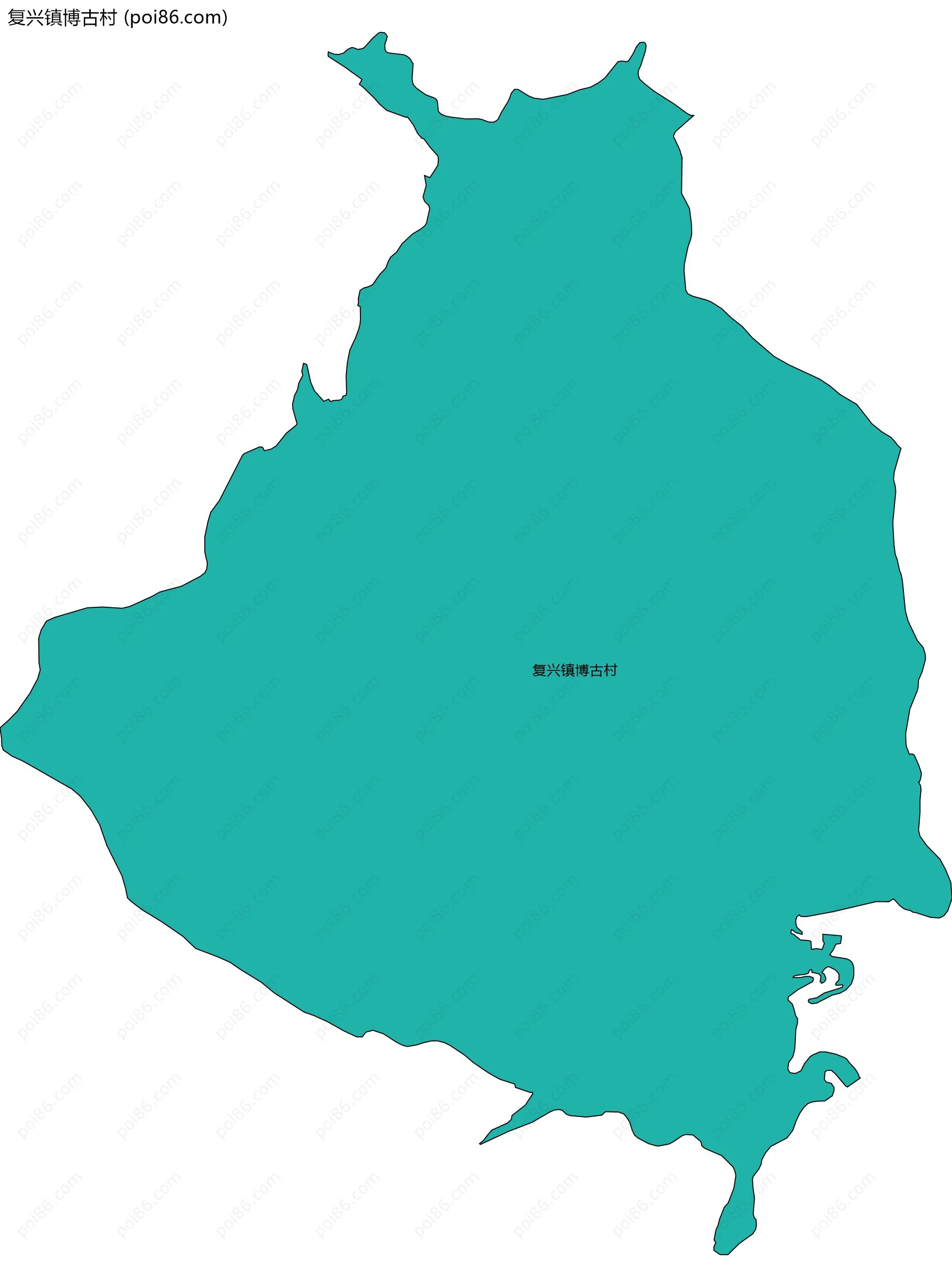 复兴镇博古村边界地图