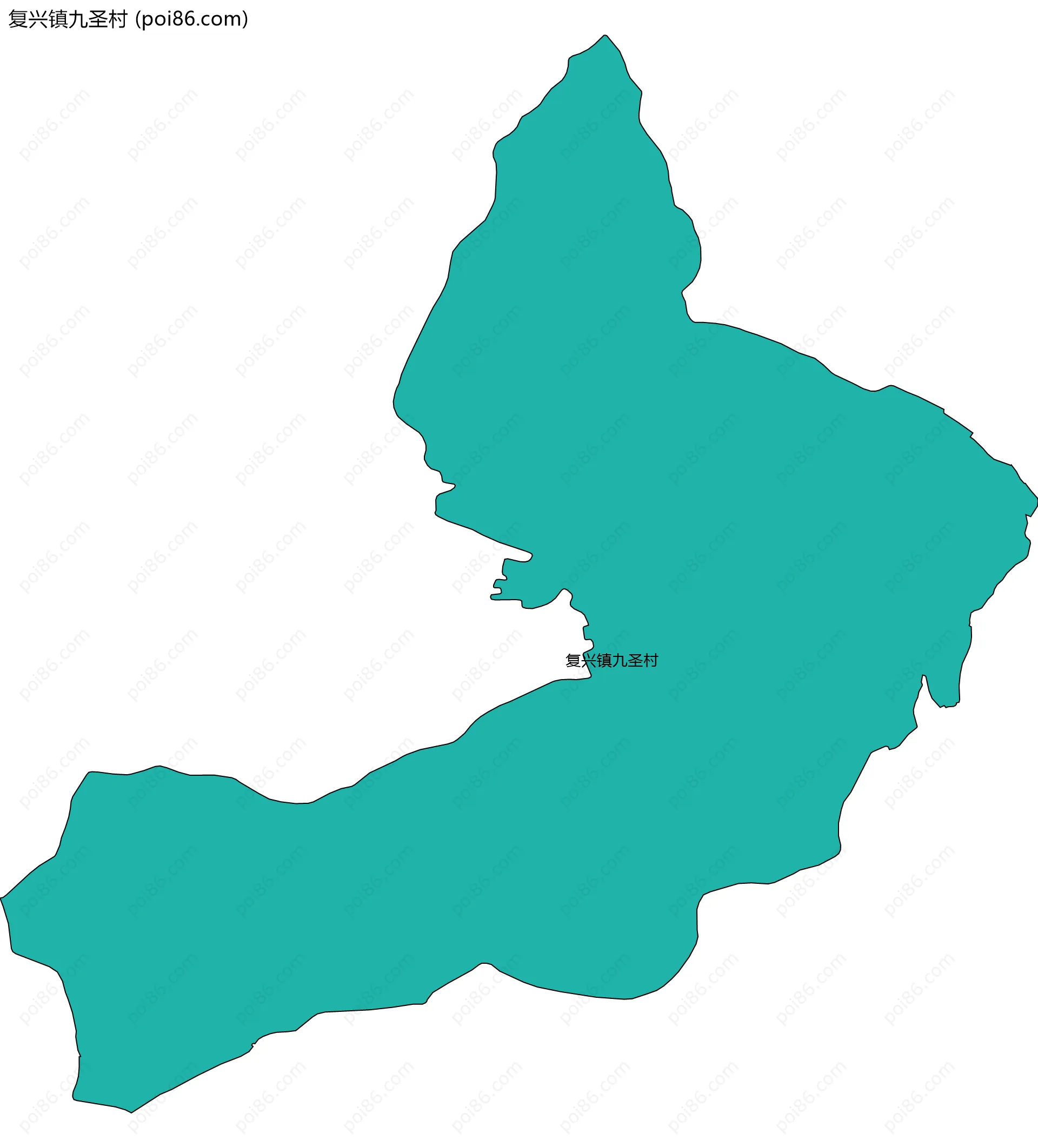 复兴镇九圣村边界地图