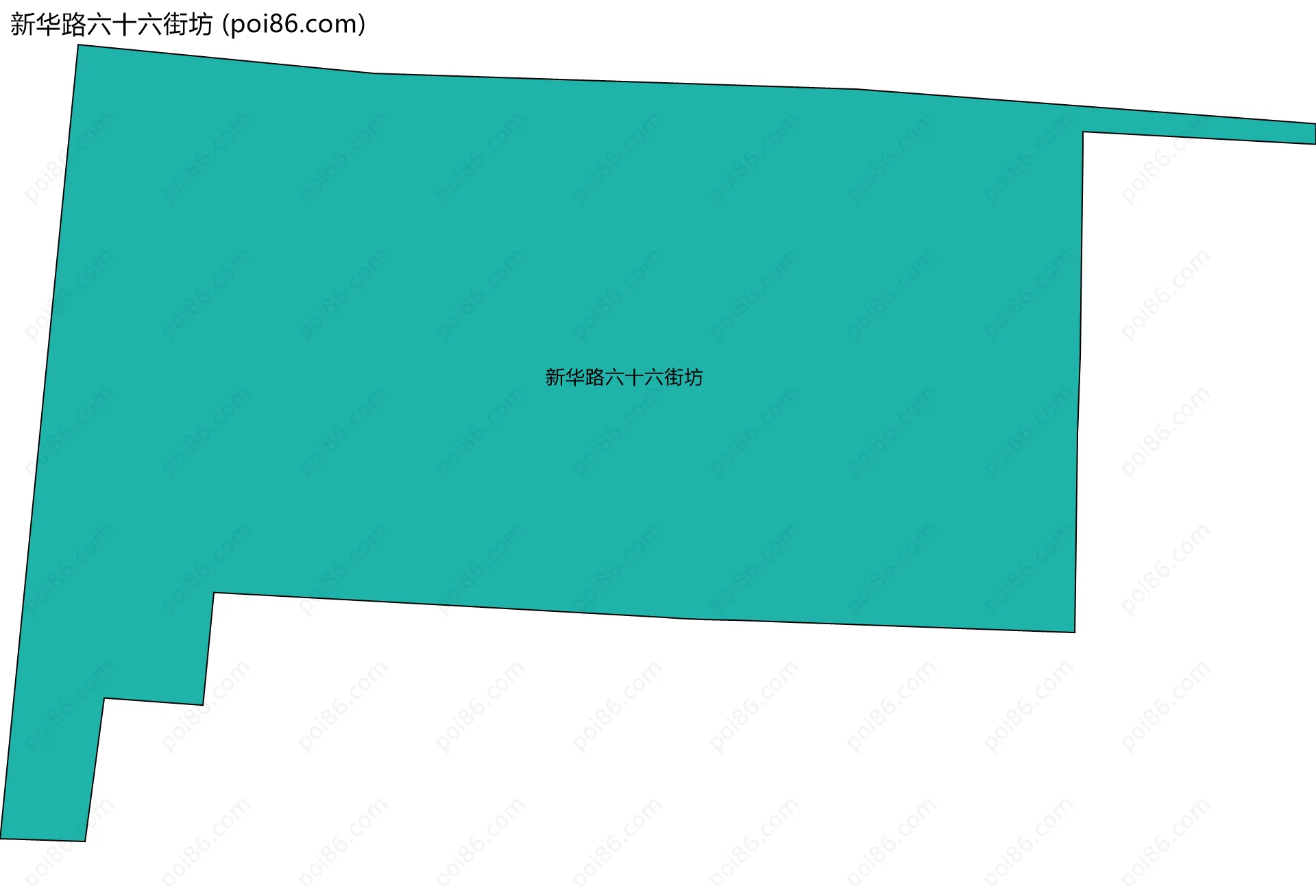 新华路六十六街坊边界地图