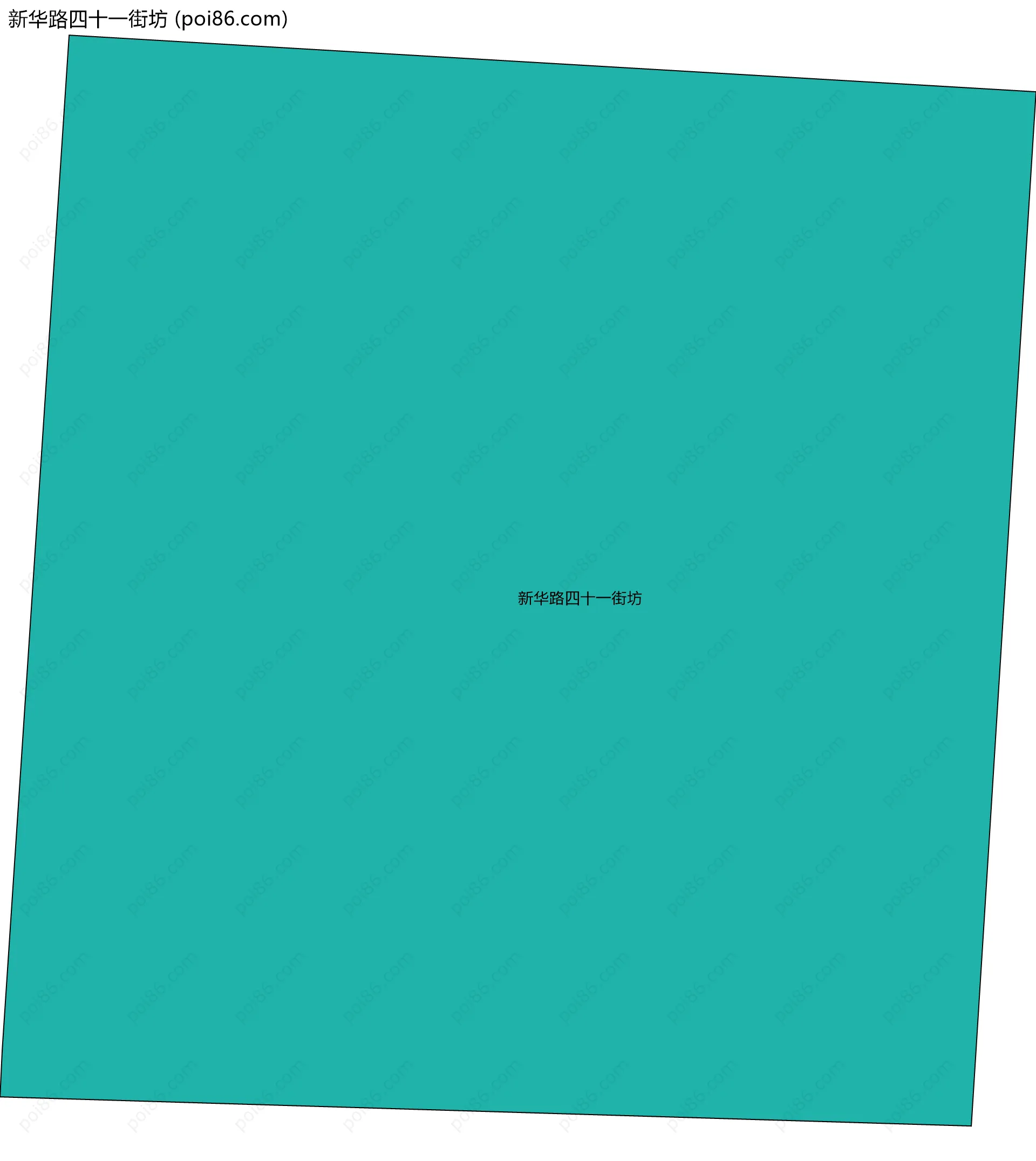 新华路四十一街坊边界地图