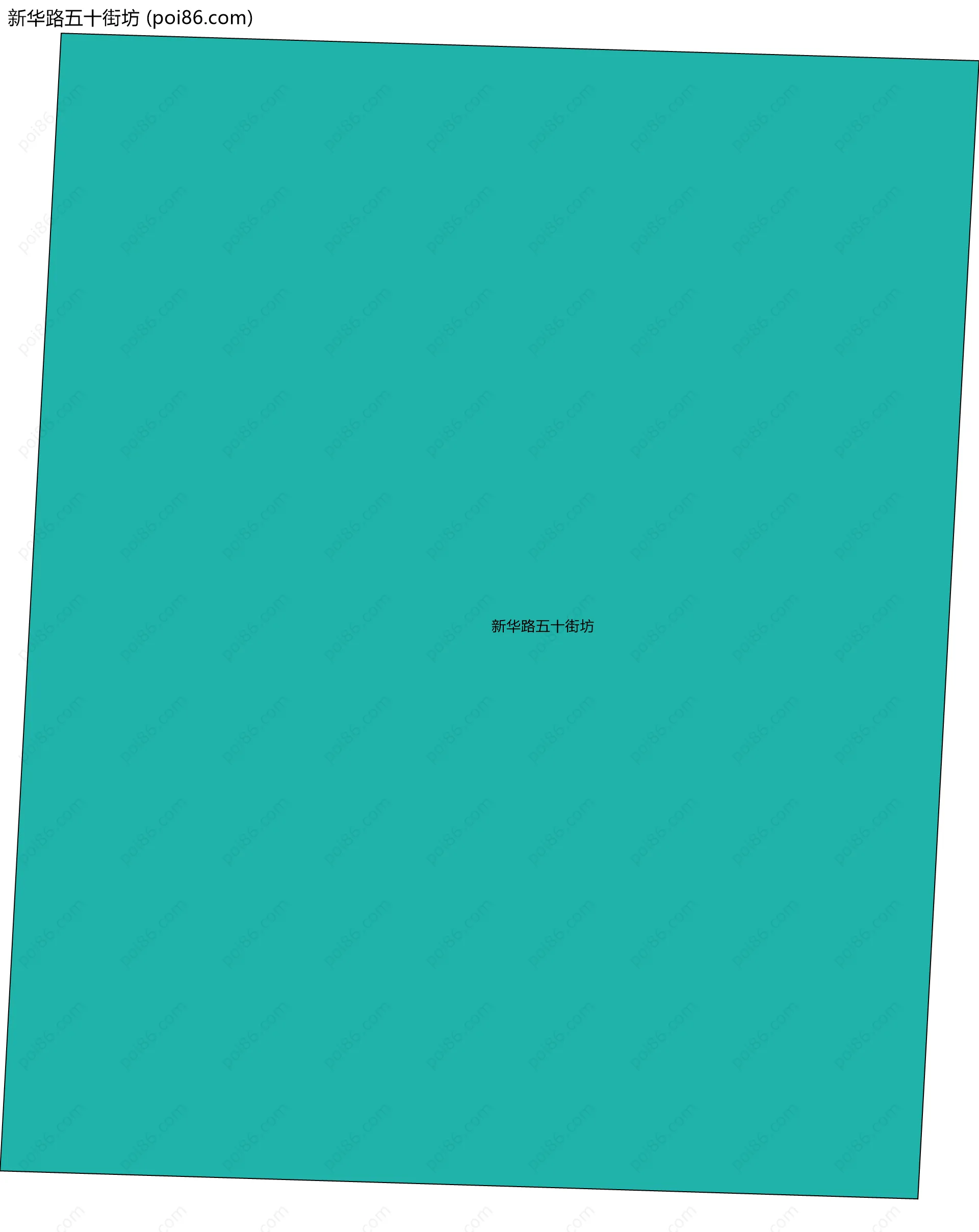 新华路五十街坊边界地图