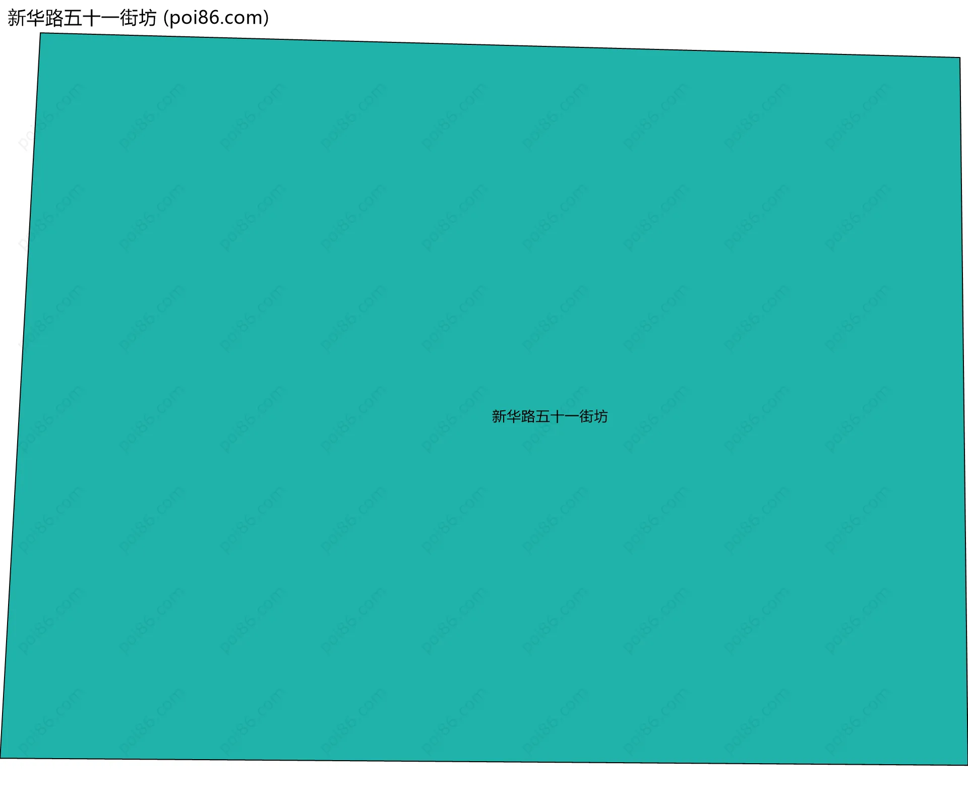 新华路五十一街坊边界地图