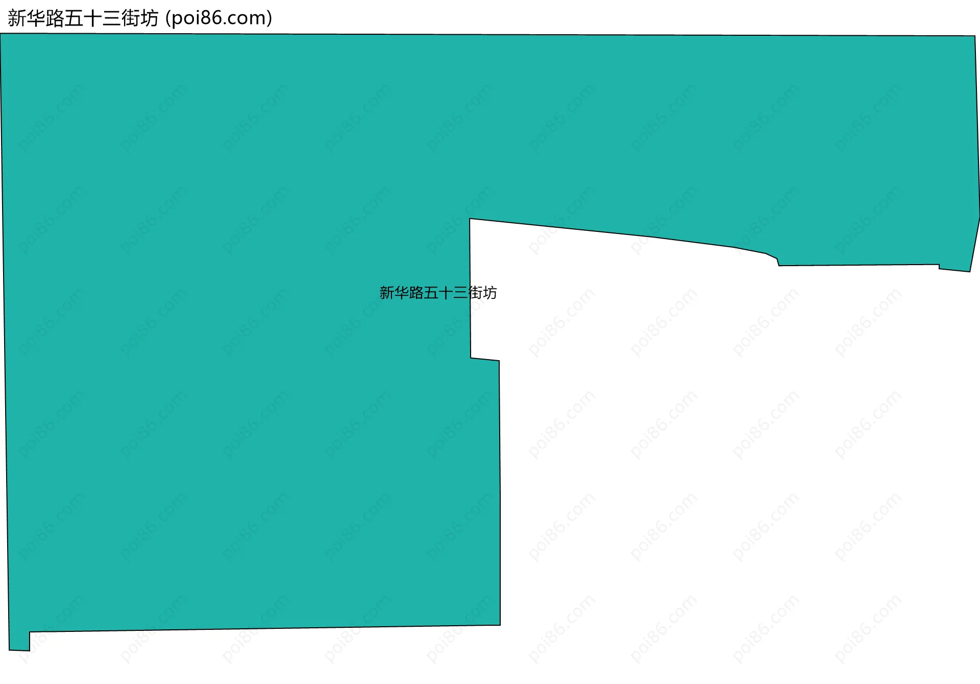 新华路五十三街坊边界地图